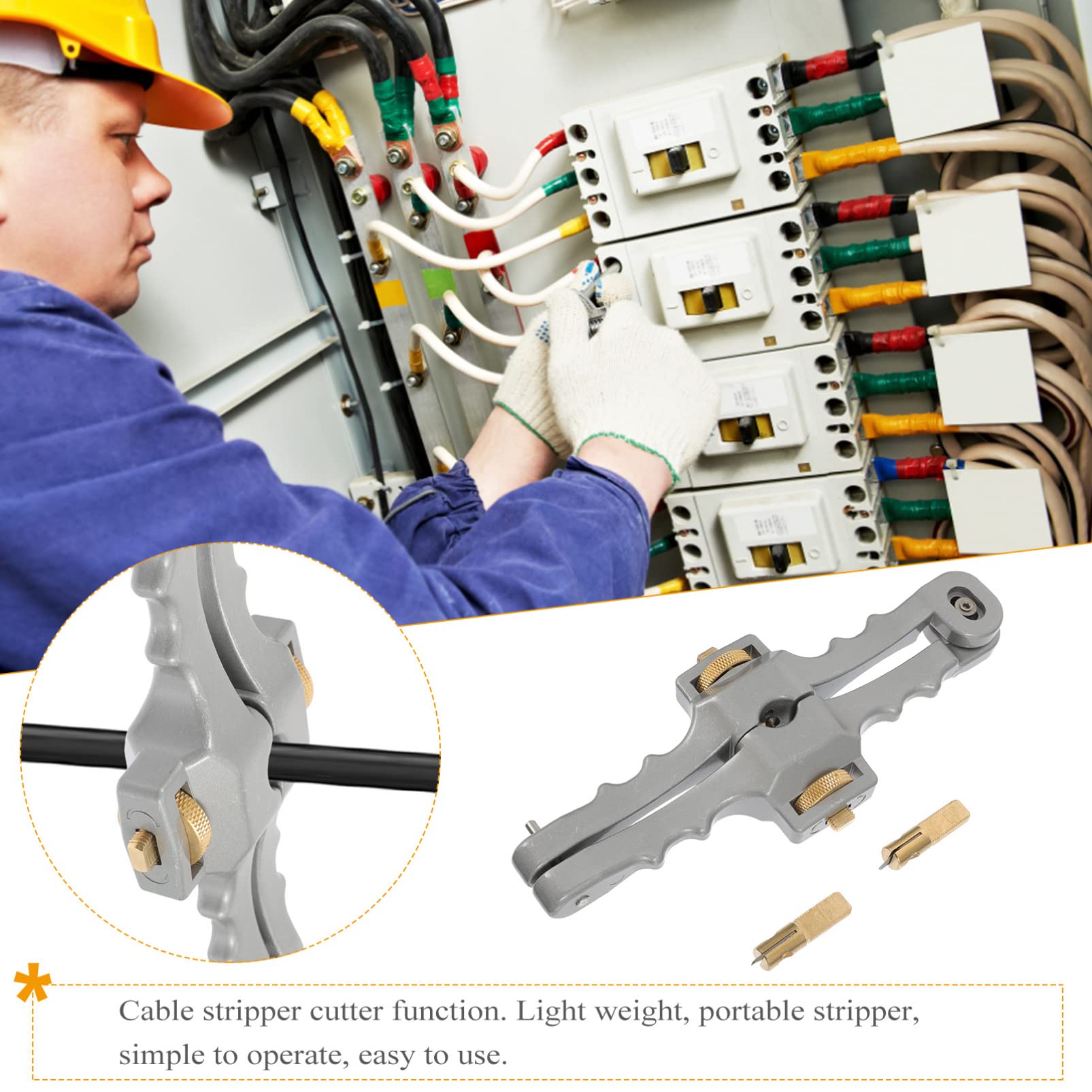 Premium Fiber Optic Cable Cutter - Adjustable Longitudinal Stripping Tool for Optical Cables | Ideal for Network Installations & Telecom Repairs
