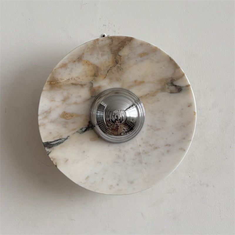 Calacatta Marble Wall Sconce Light - Modern Gold Finish Bathroom Vanity Lighting for Bedroom, Hallway & Living Room Decor