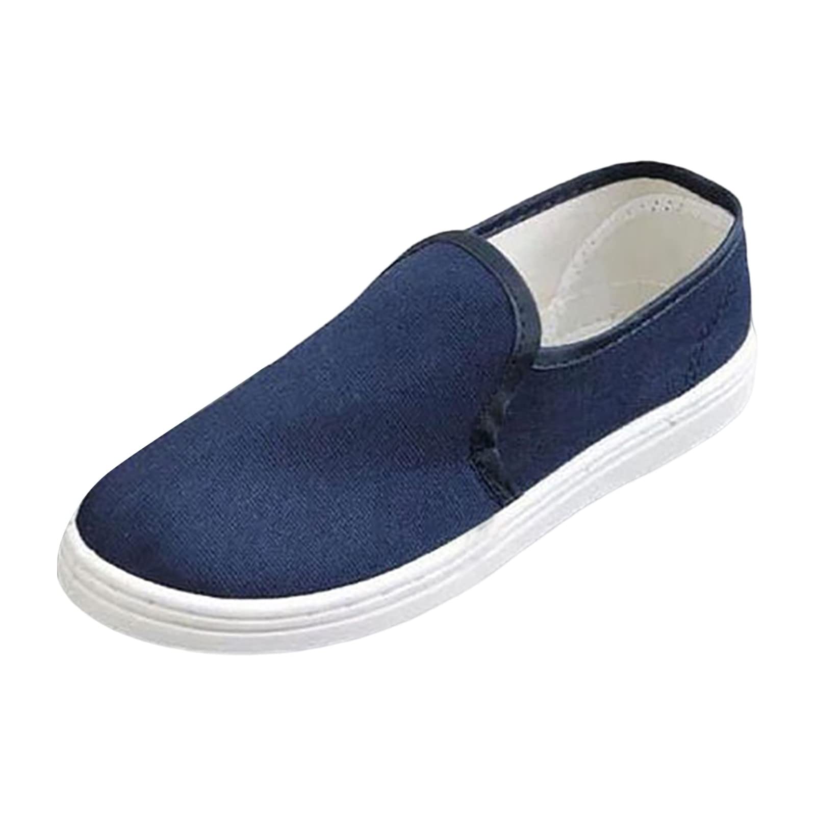 **Breathable Men's Casual Canvas Shoes - Korean Fashion Slip-On Moccasins for Comfort & Style | Perfect for Walking, Travel & Everyday Wear**