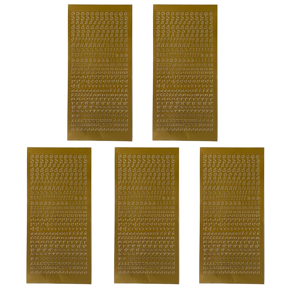 QUQUTWO Glitter Letter Numbers Stickers - Self-Adhesive Metal Alphabet Stickers A-Z, Gold & Bronze DIY Decorative Stickers for Scrapbooking, Journals, Home Decor, and Party Supplies