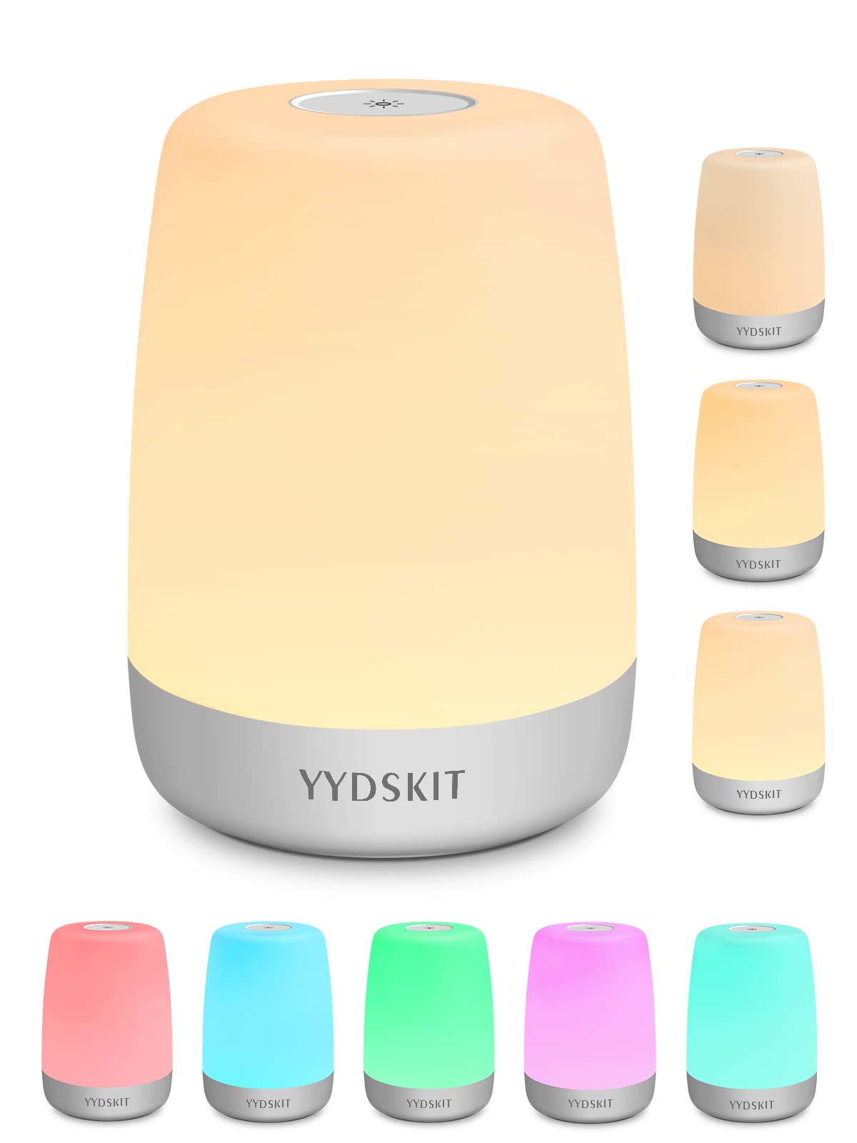 Rechargeable Baby Night Light for Kids Nursery - Portable Touch Night Lamp with 3 Timers & 200H Battery Life - Soft Warm Light for Breastfeeding, Newborn Care, Bedroom, Nursery & Travel Use