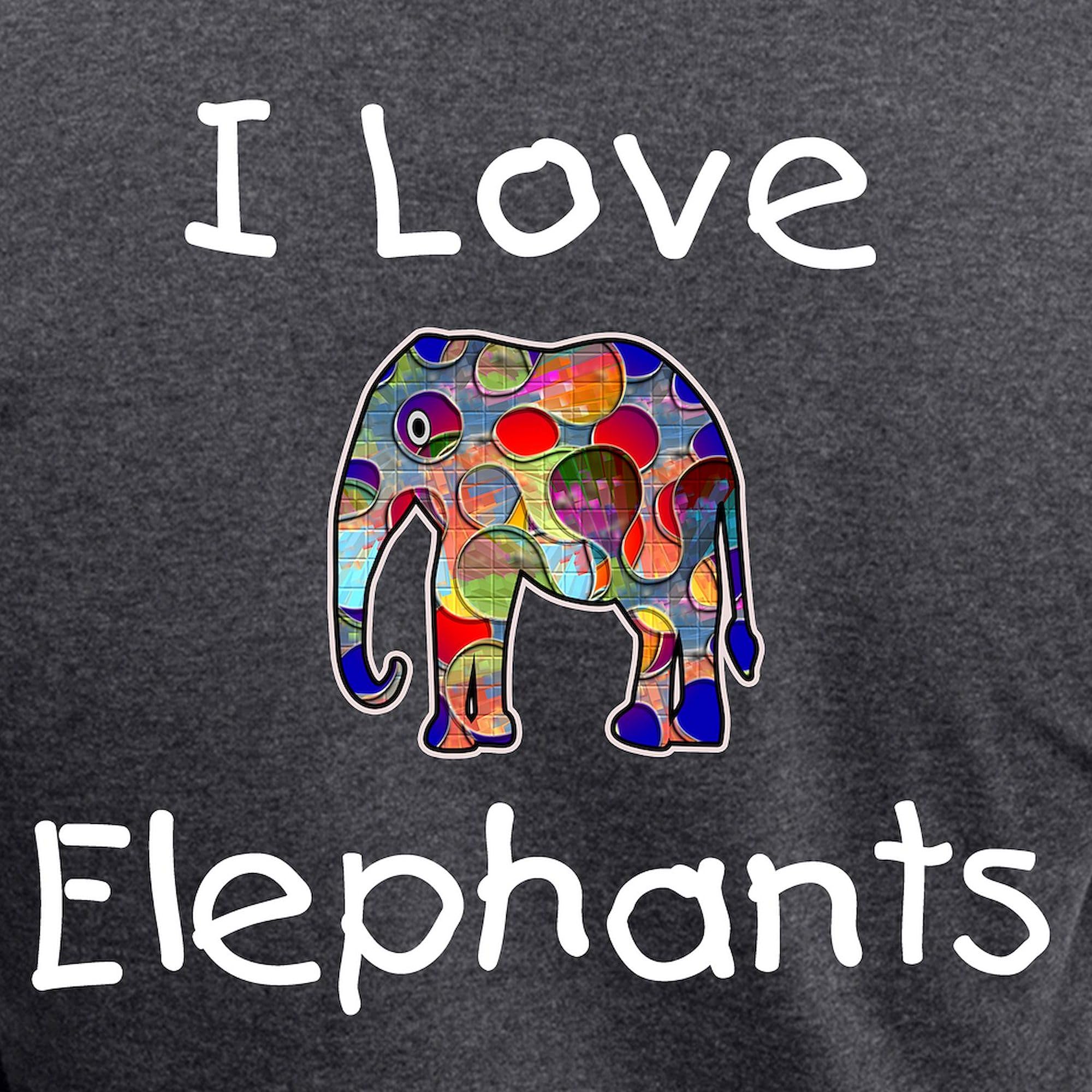 I Love Elephants Women's Charcoal Pajama Set - Comfortable Sleepwear for Animal Lovers - Perfect for Lounge, Sleep & Gifts