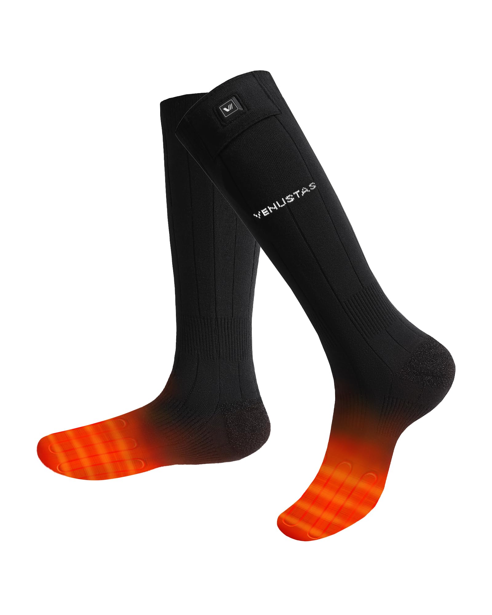 Venustas Rechargeable Heated Socks for Men & Women - Electric Warming Socks for Hunting, Skiing, Winter Sports & Cold Weather Outdoor Activities