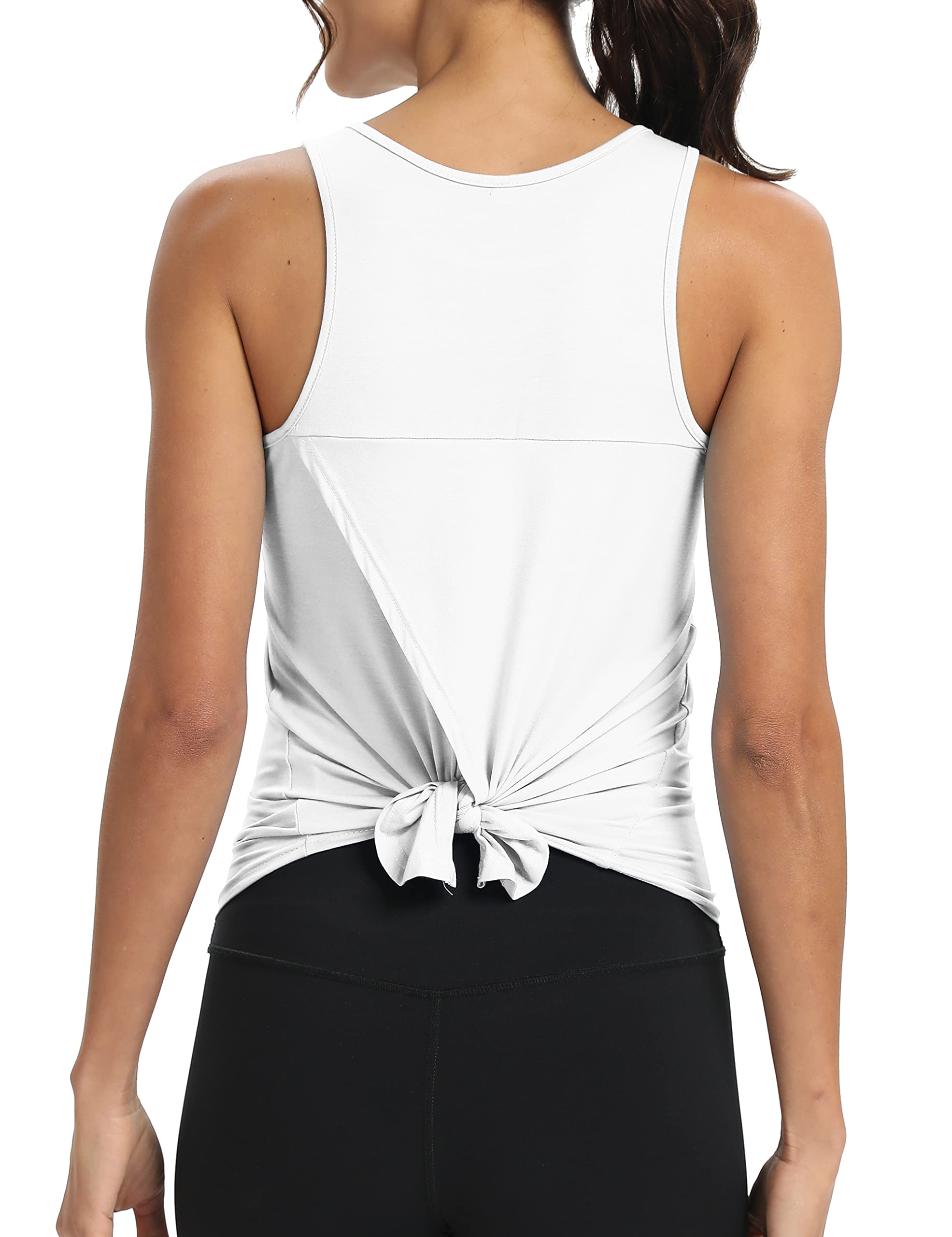Bestisun Women's Sleeveless Workout Tops - Athletic Yoga Tank Top for Gym, Running & Dance - Breathable Tie Back Shirt for Fitness & Active Lifestyle