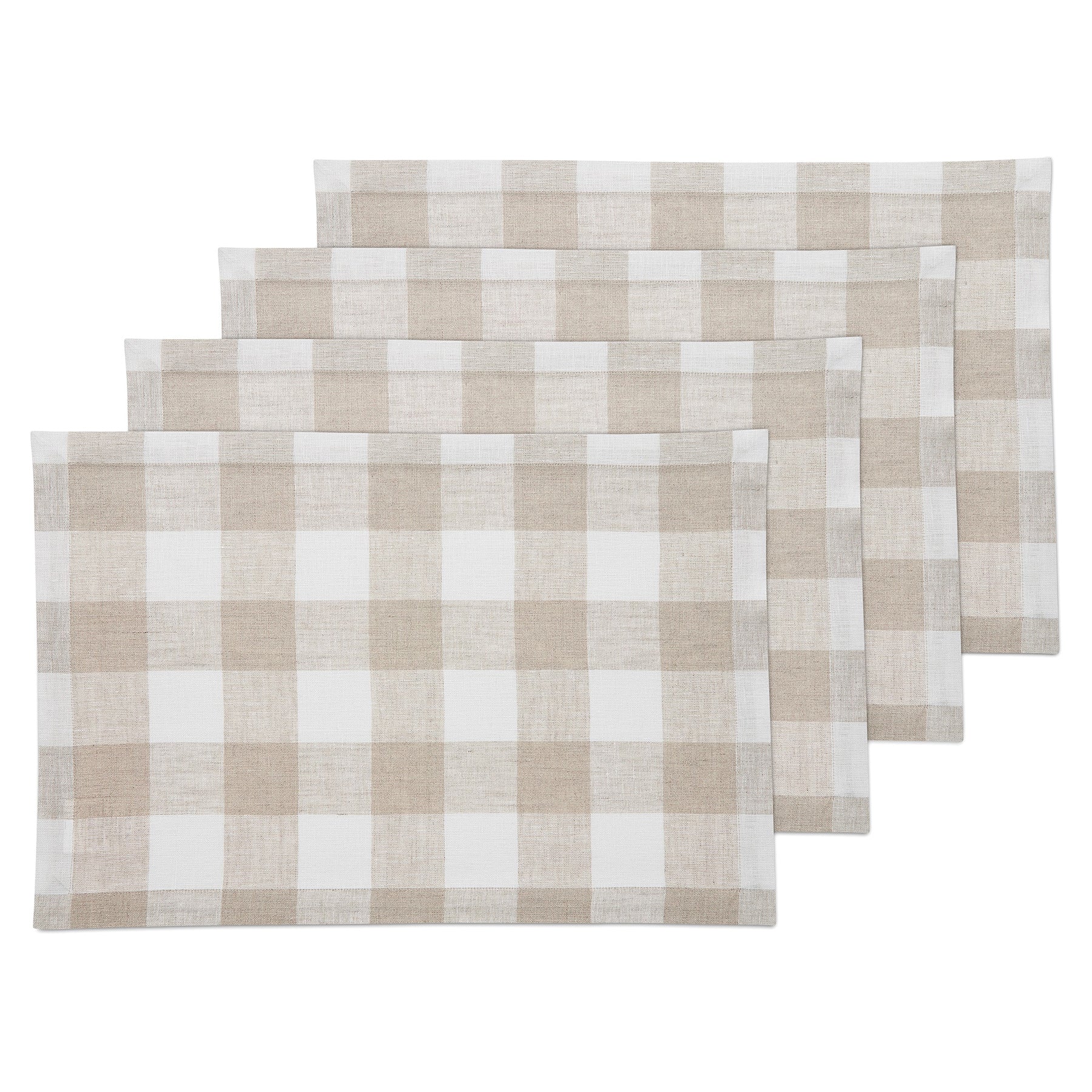 Buffalo Check Cotton Placemats Set of 4 - Rustic Farmhouse Table Decor for Dining Room, Kitchen, and Holiday Gatherings