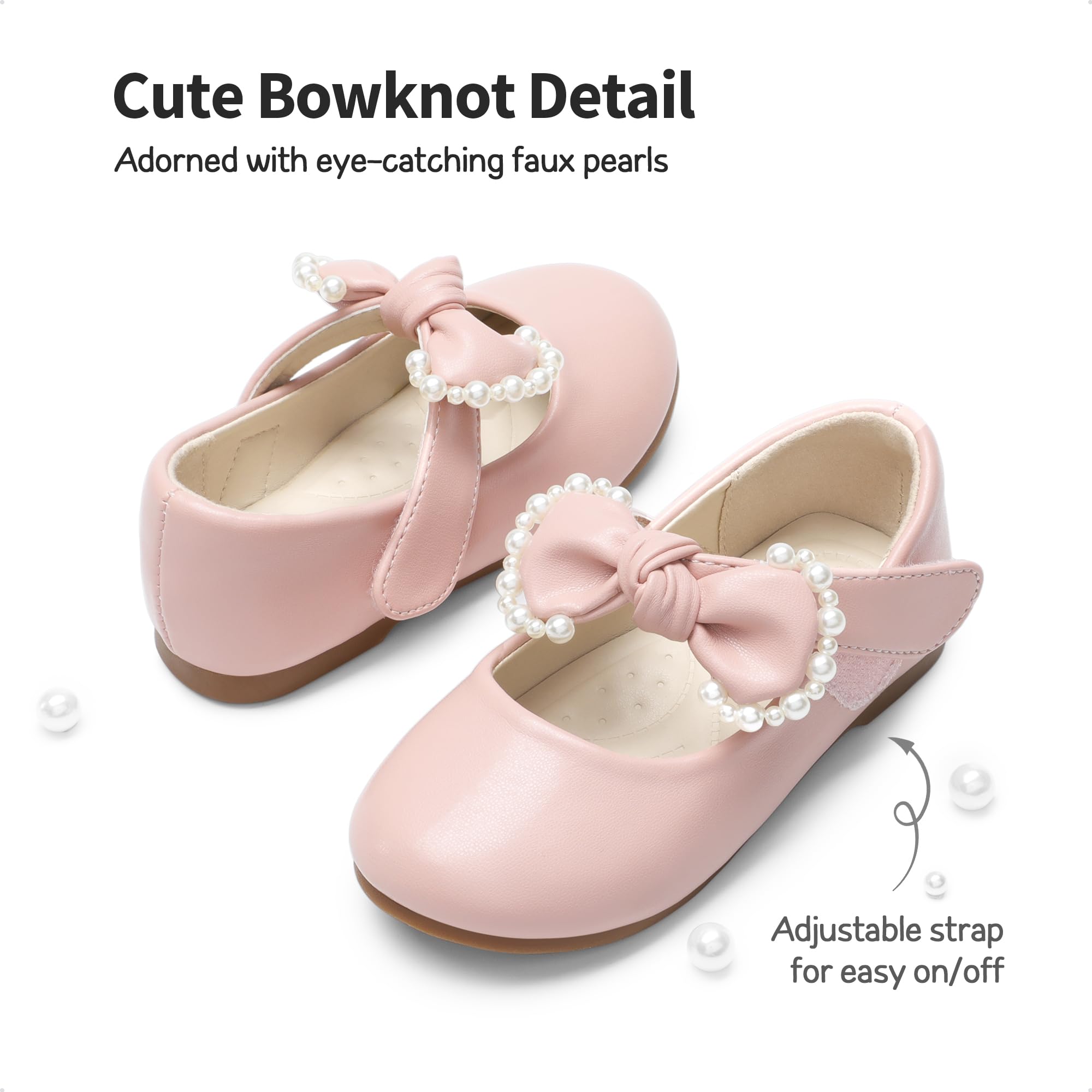 DREAM PAIRS Toddler Girls Flats - Comfortable Mary Jane Ballet Shoes for Little Girls | Perfect for Dress Up, Parties, and School Events