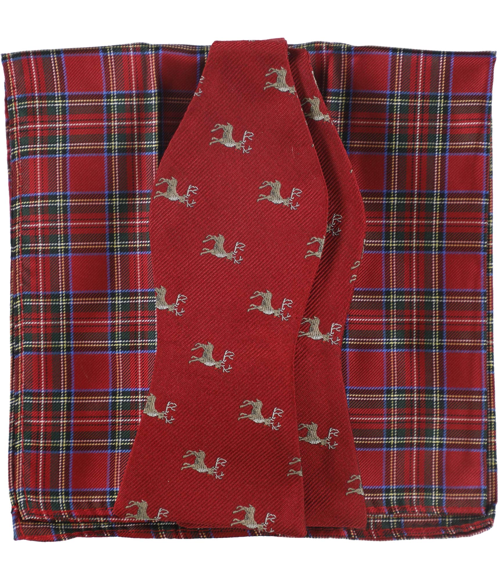 Tommy Hilfiger Men's Royal Neck Tie Set - Classic Red Silk Tie for Formal & Business Occasions - One Size Fits All - Perfect for Weddings, Office & Special Events