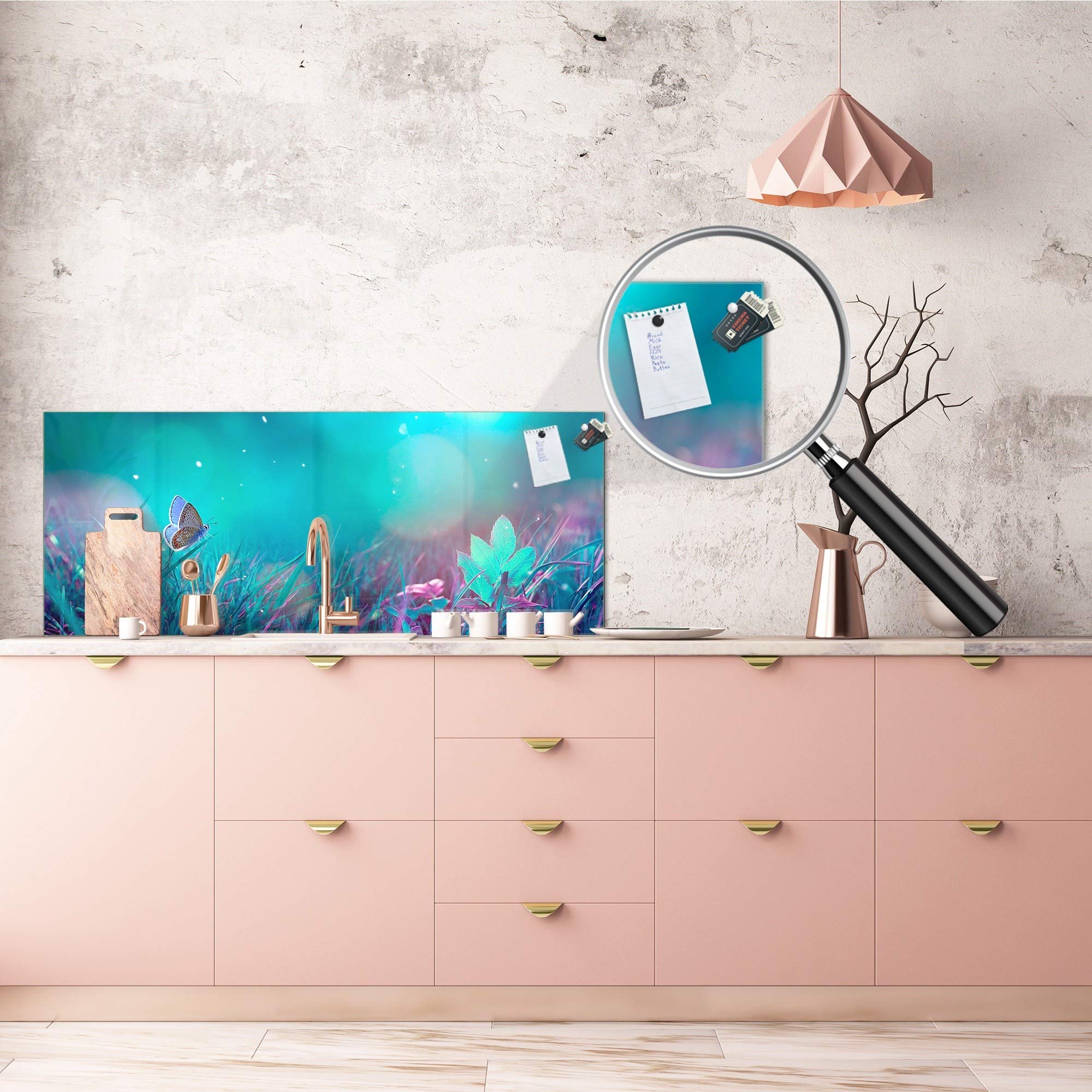Premium Tempered Glass Splashback with Metal Backing - Kitchen Wall Panel for Modern Homes | Sci-Fi & Fantasy Themed Design MBBS13 | Ideal for Backsplashes, Kitchen Renovations & Themed Decor