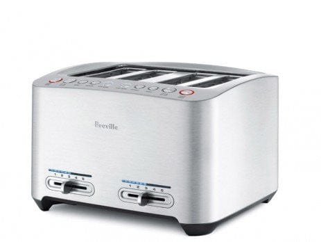 Breville 4-Slice Stainless Steel Toaster - Extra Wide Slots for Bagels & Thick Bread - Perfect for Breakfast & Kitchen Countertop Use