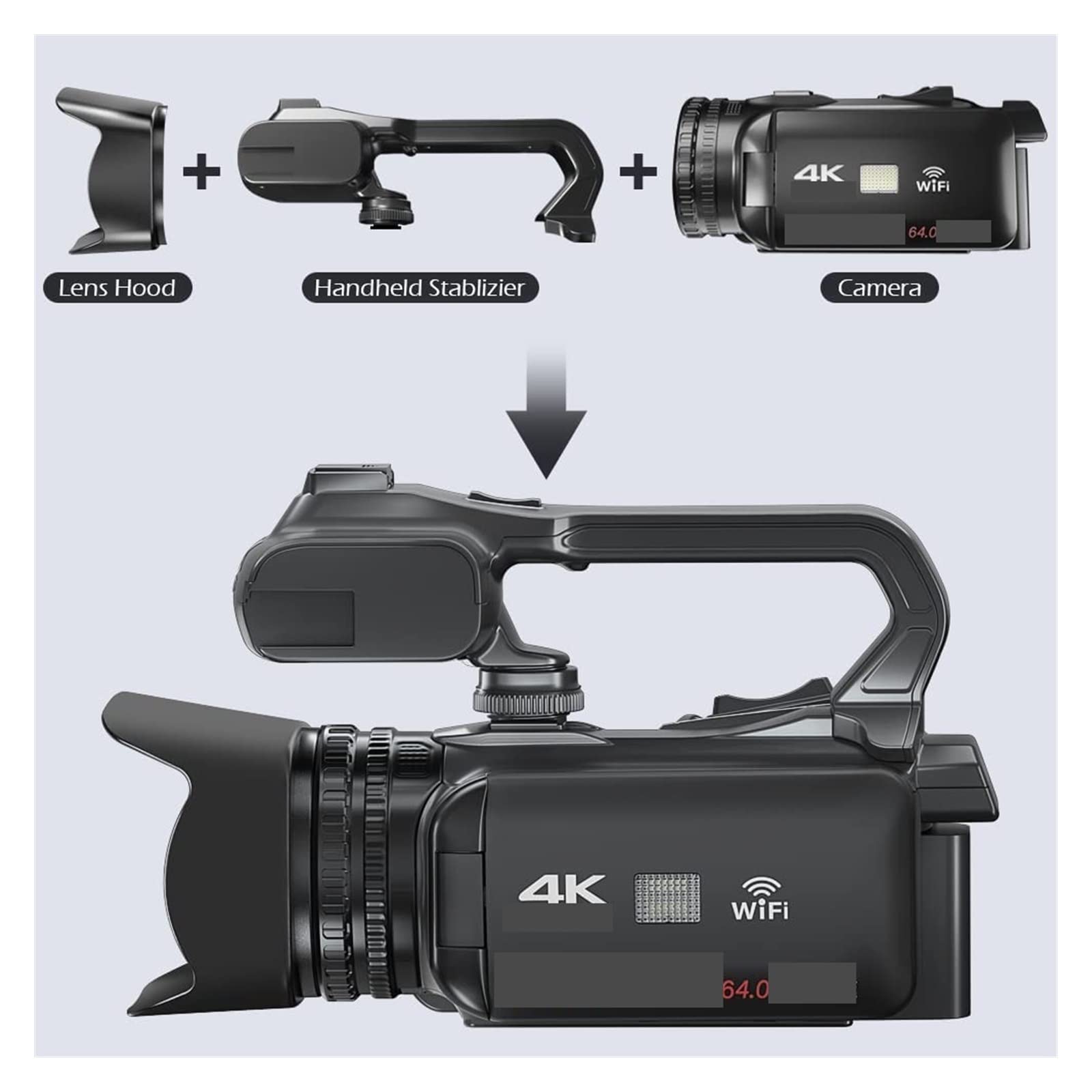 BODORME 64MP 4K Camera with 18X Zoom - Touch Screen Vlog Recorder for YouTube & Streaming