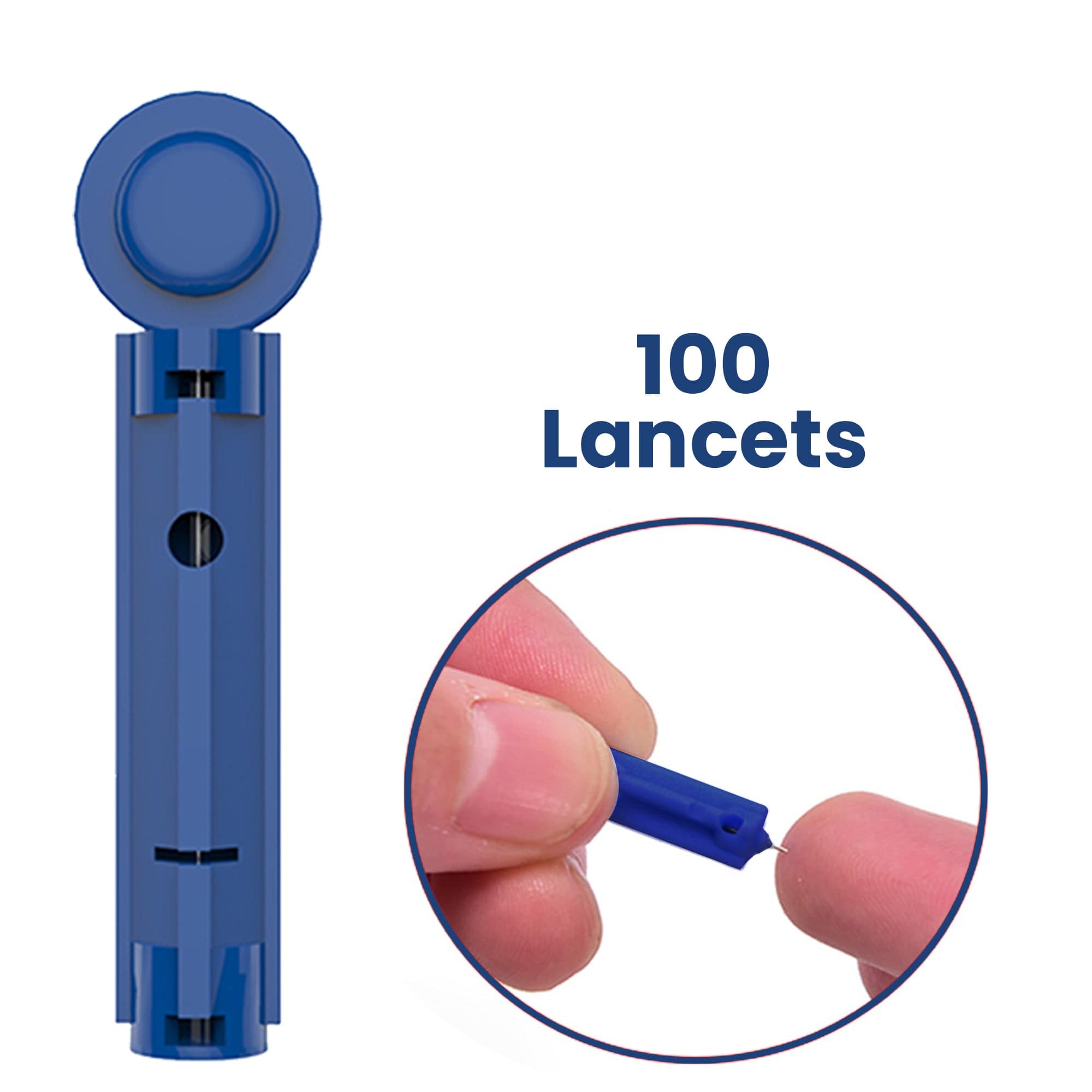 Dr Trust USA Lancets 9008 - Pack of 100 Sterile Diabetic Testing Needles | Universal Compatibility with All Glucometer Brands | Perfect for Home Blood Sugar Monitoring & Diabetes Care