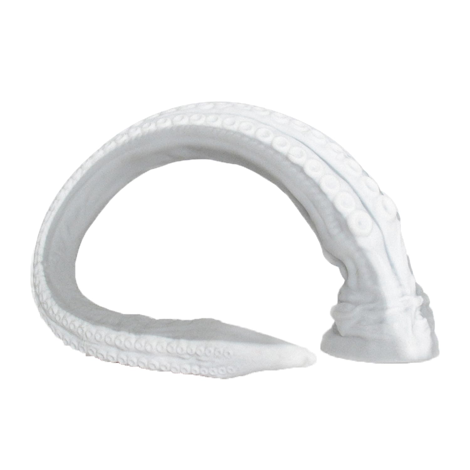 Nothosaur Abyss II 21.6 Inch Long Fantasy Dildo - 1.9 Inch Wide Tentacle Anal Plug for Depth Training - Soft Platinum Silicone, Handmade with Suction Cup - Swan White & French Grey - Perfect for BDSM, Fantasy Play and Solo Pleasure