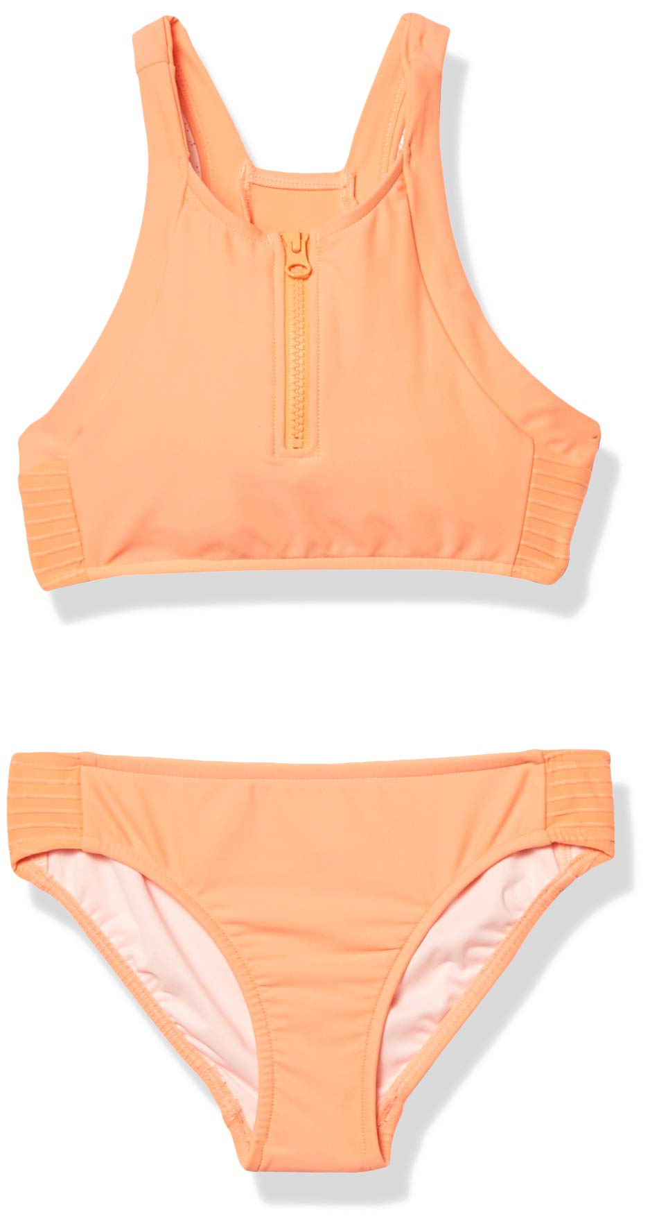 Seafolly Girls' High Neck Tankini Swimsuit Set with Front Zip - UPF 50+ Sun Protection Swimwear for Beach, Pool & Water Sports