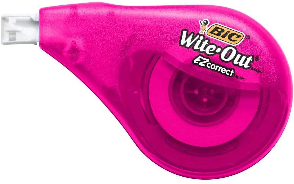 BIC Wite-Out EZ Correct Correction Tape - Quick Dry White Tape for Paper Errors, Office & School Supplies (Great for Homework, Documents & Craft Projects)