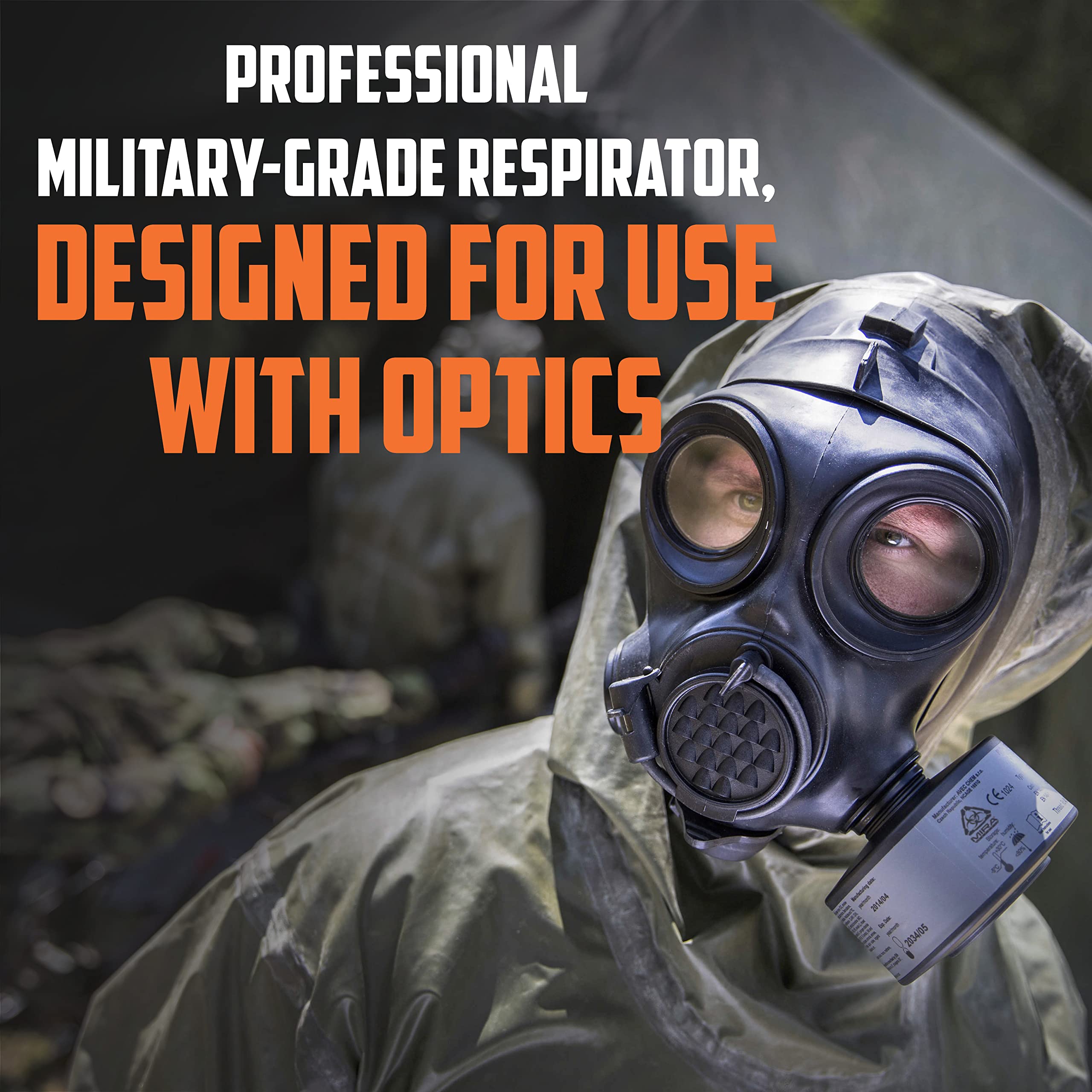 MIRA SAFETY CM-7M Full Face CBRN Gas Mask - Military Grade Chemical & Biological Respirator for NBC Protection - Ideal for Emergency Preparedness, Industrial Safety & Survival Scenarios