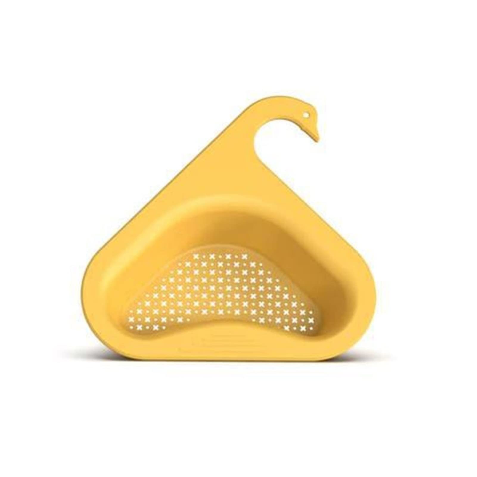**Yellow Kitchen Sink Strainer - Swan Drain Basket for Leftovers, Fruits & Vegetables - Multi-Functional Sink Shelf & Drain Basket - Perfect for Dishwashing & Food Prep**