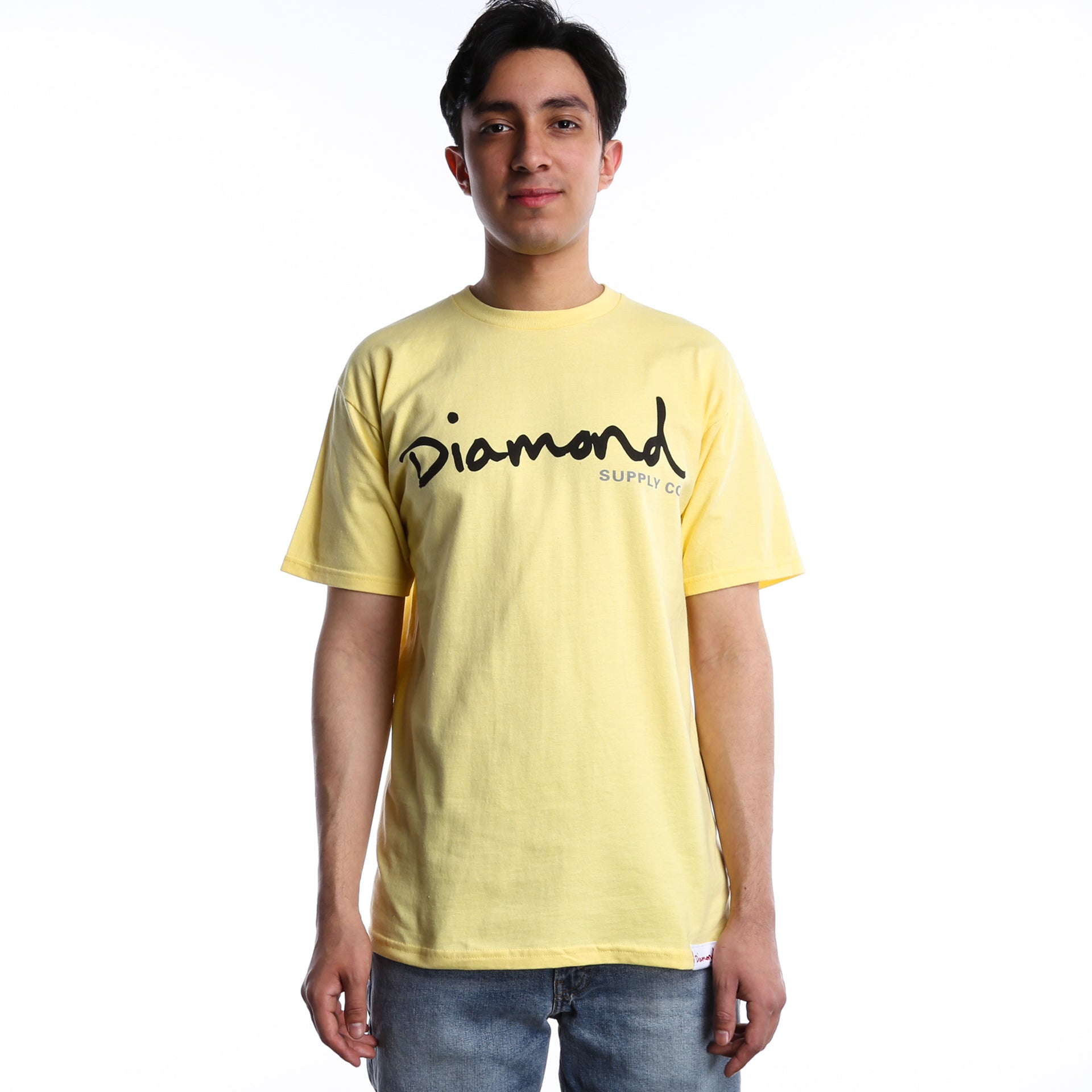 Diamond OG Script Tee - Premium Cotton Banana Graphic T-Shirt for Streetwear & Casual Outfits