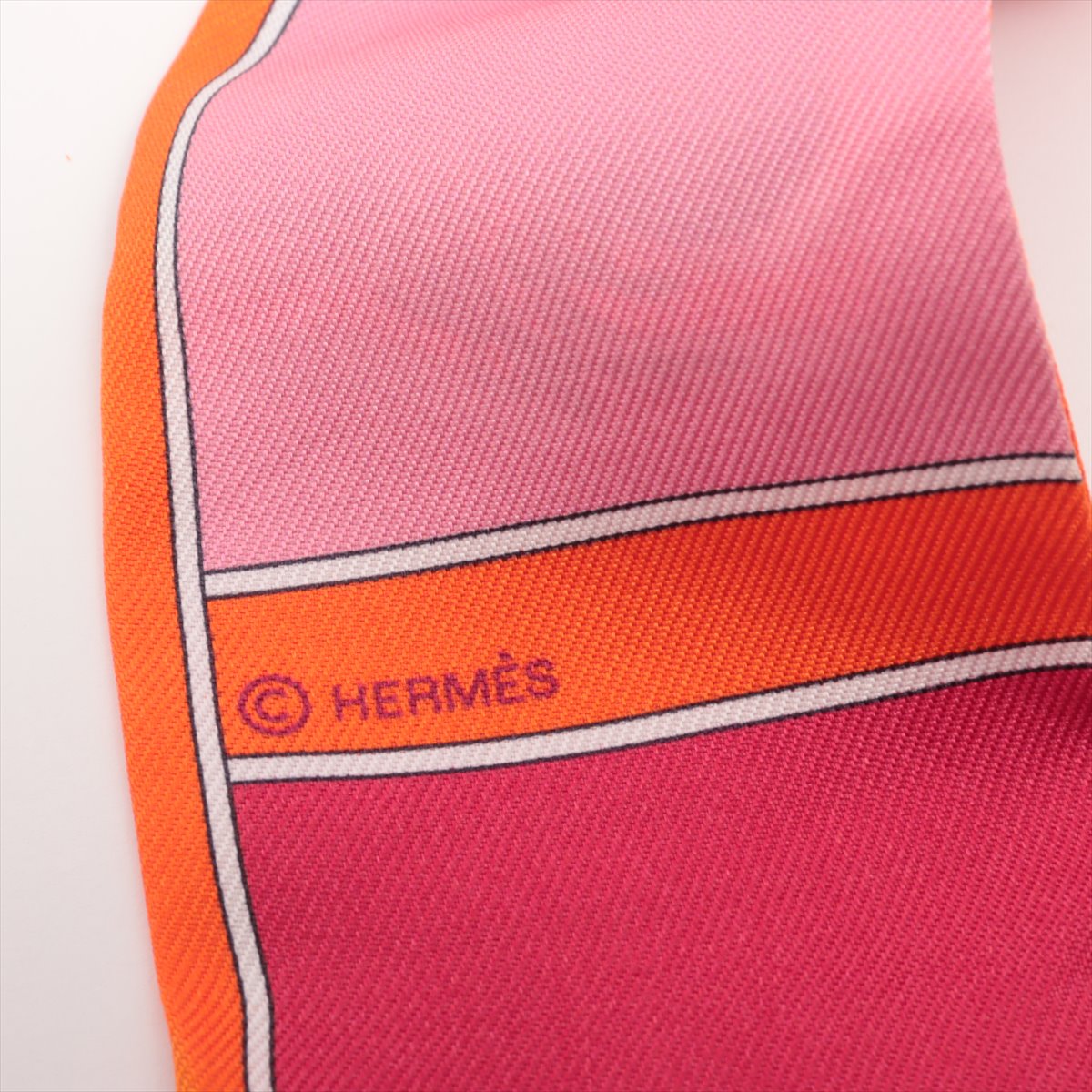 Hermès Twilly Camails Silk Scarf - Multicolor Floral Print - Perfect for Handbags, Gifts & Fashion Accessories