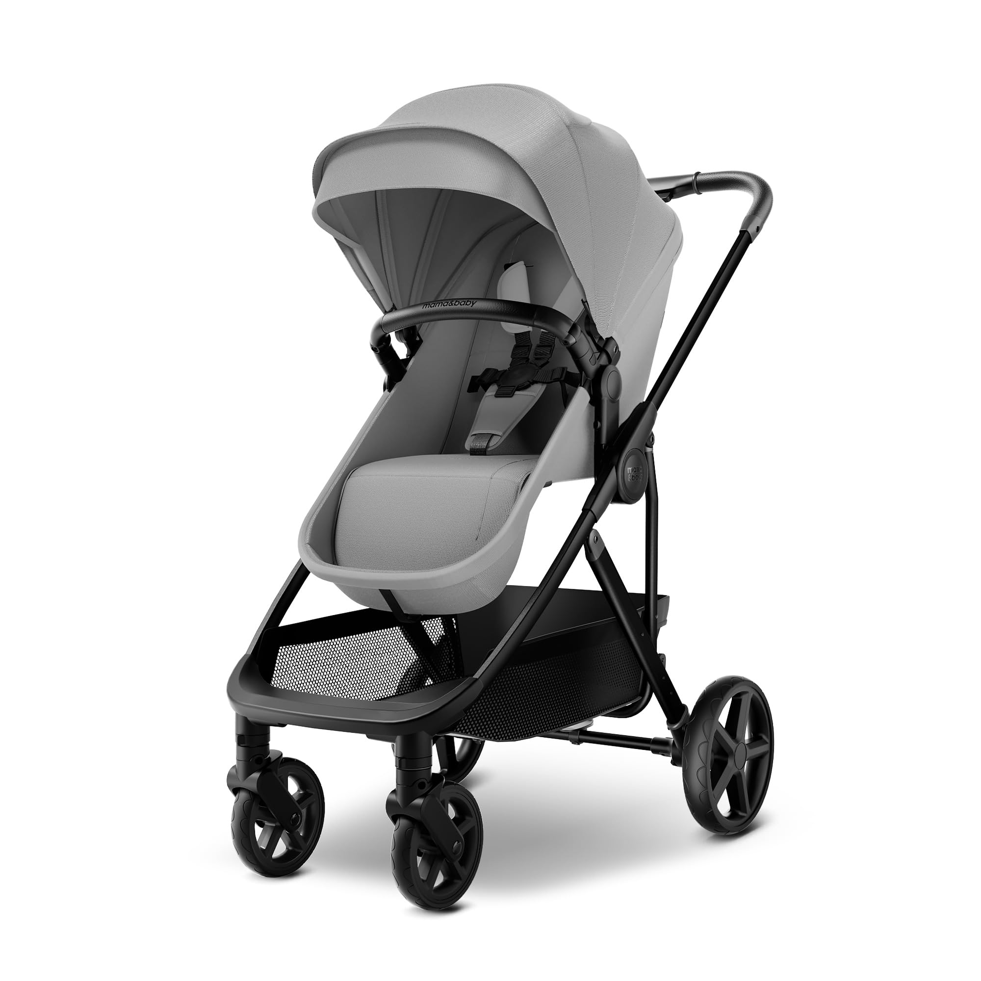 Rovee 2-in-1 Foldable Baby Bassinet & Stroller with Reversible Seat, UPF 50+ Sun Canopy & All-Terrain Wheels - Perfect for Travel, Shopping & Outdoor Adventures with Newborns