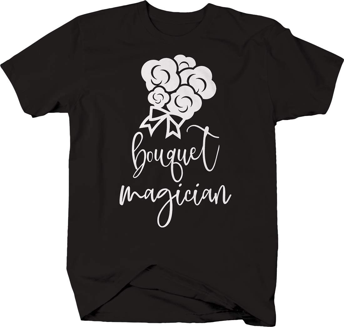 Funny Florist & Bouquet Magician Graphic T-Shirt for Men - Perfect for Wedding Arrangements, Floral Designers & Gardening Enthusiasts