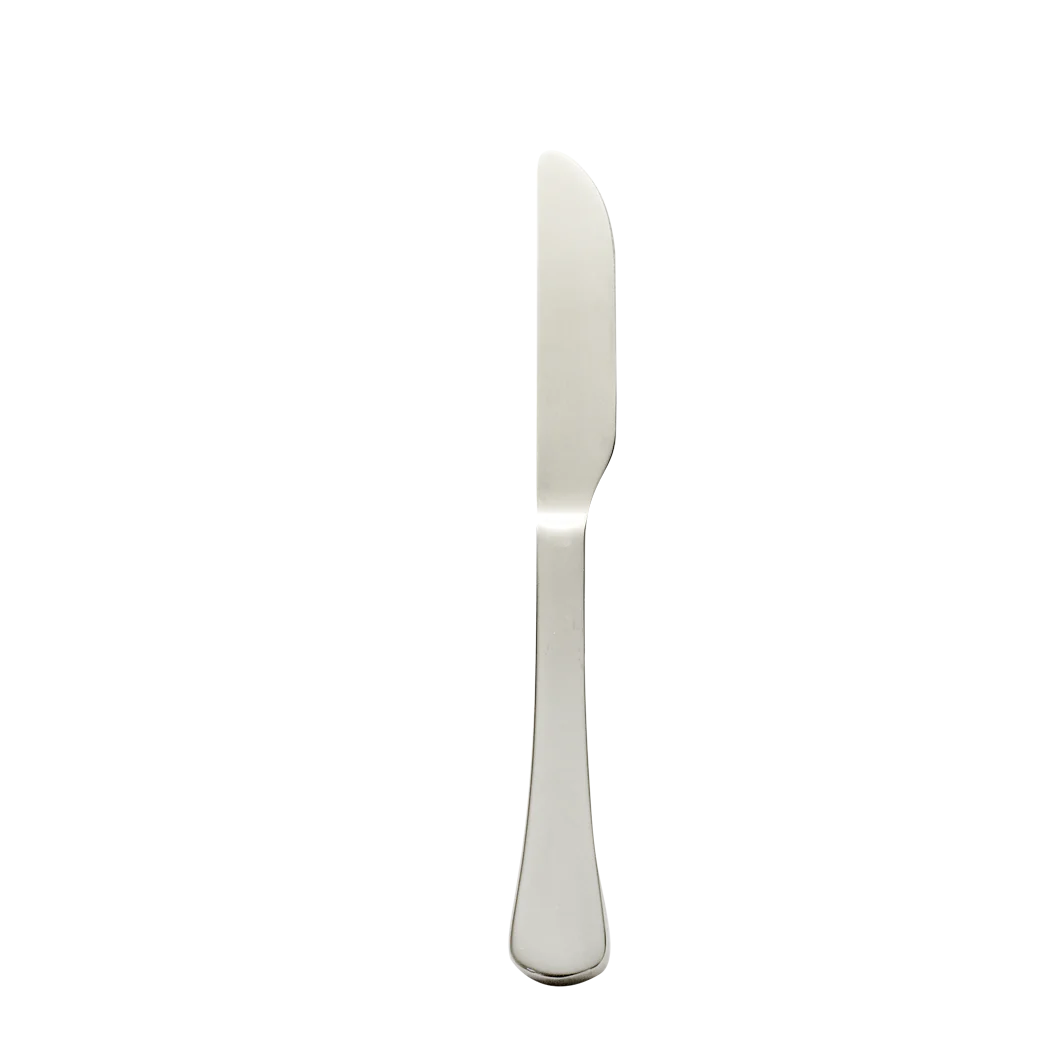 Browne Luna Stainless Steel Dinner Knife Set - 4-Piece Elegant Cutlery for Fine Dining, Steak, and Formal Occasions