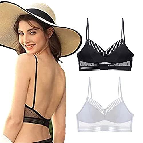 Wireless Lace U-Back Push Up Bra for Women - Seamless Low Back Lifting Bra for Comfort & Support | Perfect for Evening Wear, Date Nights & Special Occasions