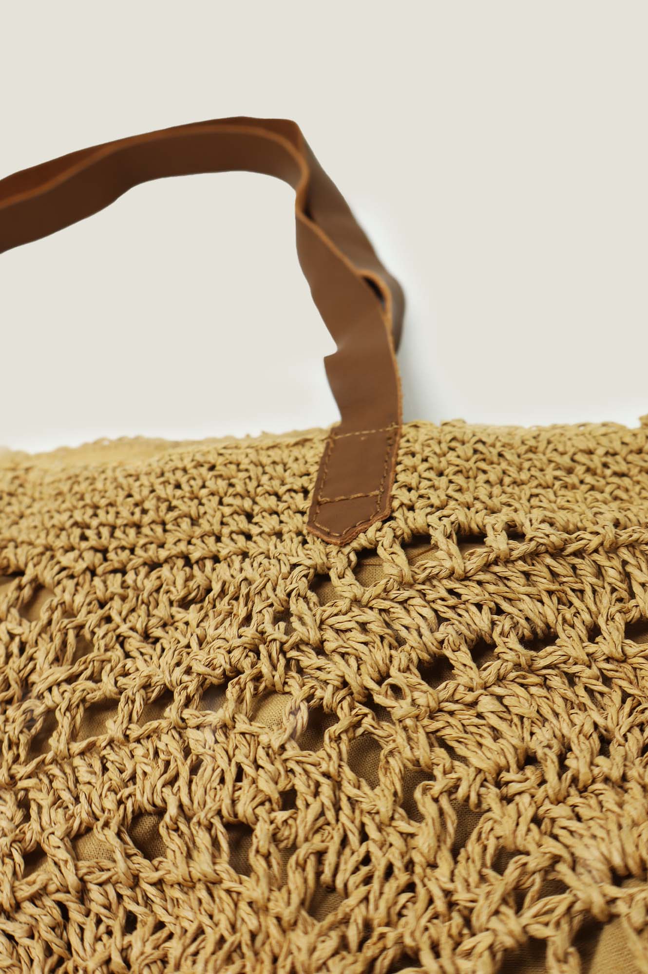 Natural Raffia Crochet Beach Bag - Handmade Straw Tote for Women | Perfect for Summer Vacation, Pool Party & Beach Accessories