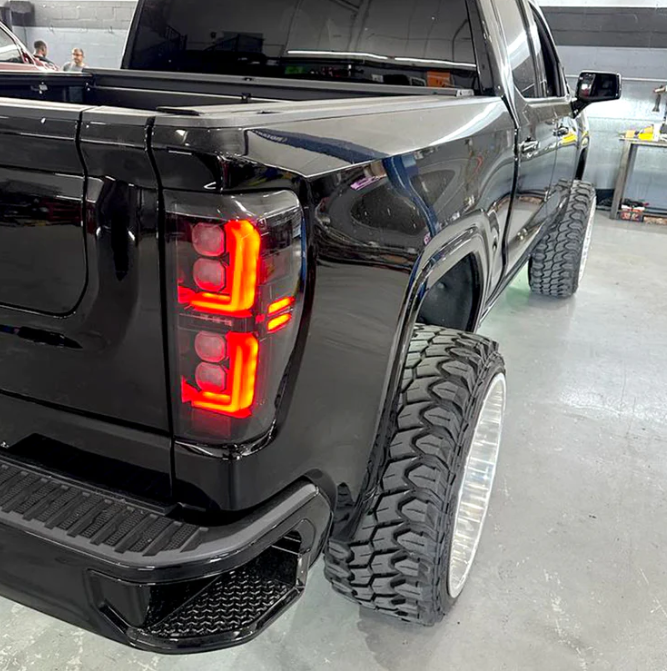 GMC Sierra 1500 2019-2023 LED Tail Lights - Smoked OLED Replacement for OEM - Upgrade Your Truck's Style & Safety for Night Driving & Off-Road Adventures