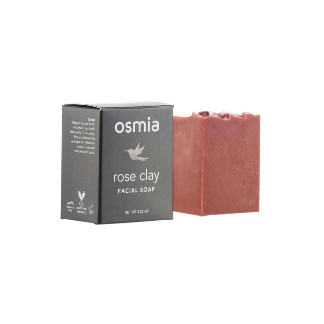 Organic Rose Clay Facial Soap for Acne & Oily Skin - Natural Deep Cleansing & Detoxifying Bar Soap for Face & Body - Perfect for Daily Skincare Routine & Spa Day at Home