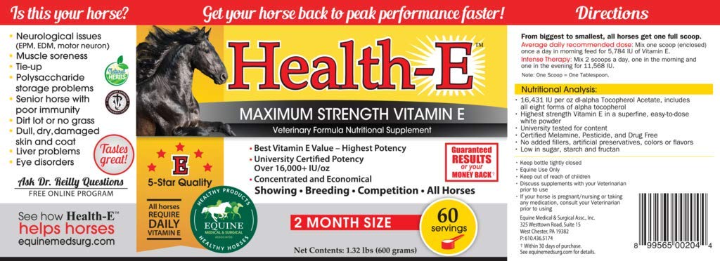 Health-E Maximum Strength Vitamin E Supplement - 1000 IU for Skin, Hair & Immune Support - Antioxidant for Daily Wellness & Beauty Routine