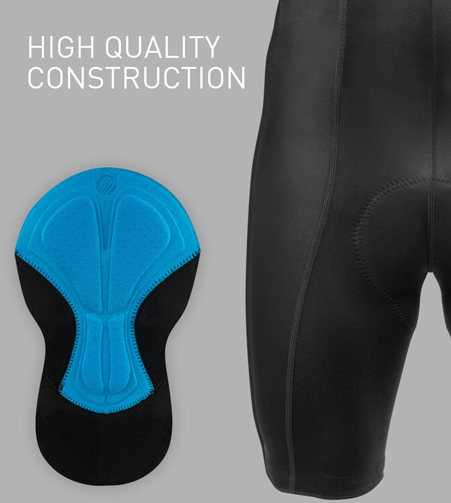 Premium Men's Cycling Bib Shorts - Mid Distance Bike Riding with 3 Inseam Options - USA Made - Ideal for Road Cycling, Training & Triathlons