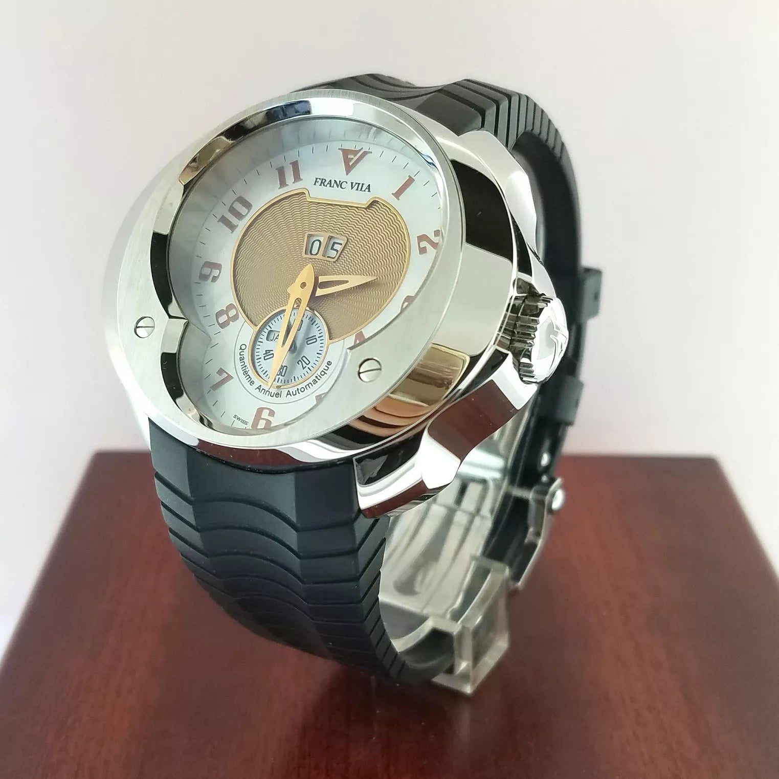 Franc Vila Automatic Classic Stainless Steel Men's Watch - Luxury Dress Watch for Business, Formal Events & Everyday Wear