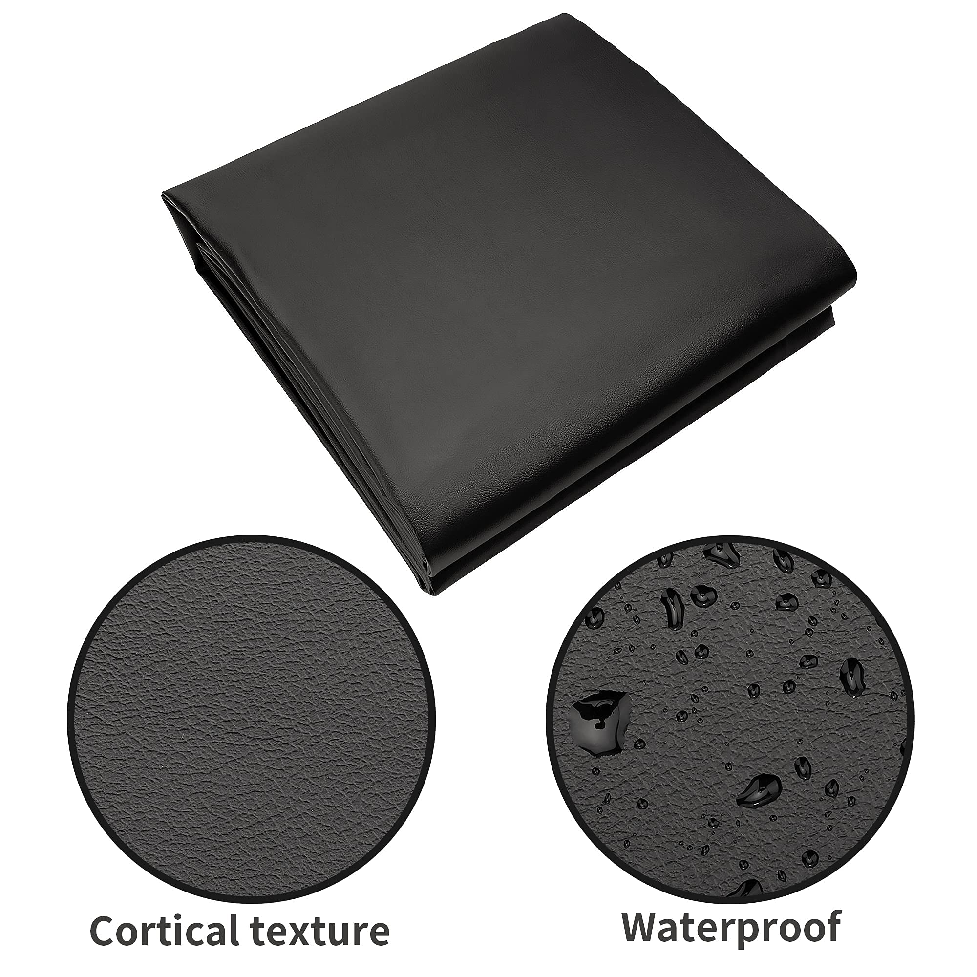 NEXCOVER Leatherette Billiard Pool Table Cover - 8 Foot Heavy Duty Waterproof & Tearproof Table Protector for Indoor/Outdoor Use - Perfect for Home Game Rooms, Bars, and Pool Halls - Black