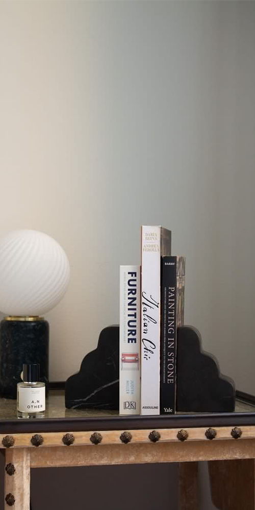Elegant Nero Marble Cloud Bookend - Stylish Book Holder for Home Office & Library Decor - Perfect for Organizing Books, Shelves, and Desks
