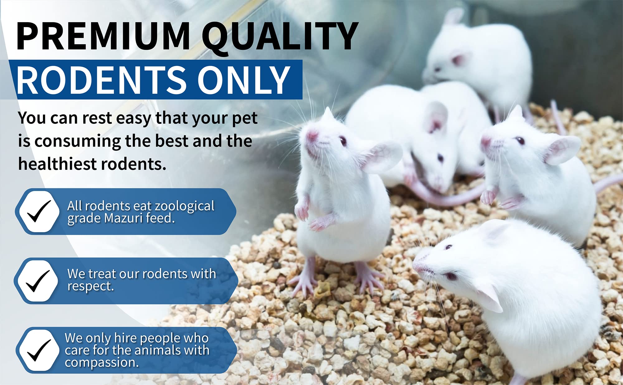 Frozen Small Fuzzie Mice (225g Min) - Premium Snake Food for Juvenile Hognose, Corn & Milk Snakes | Perfect Feeding Solution for Pet Reptiles & Amphibians | Bulk Frozen Feeder Mice for Convenient Storage