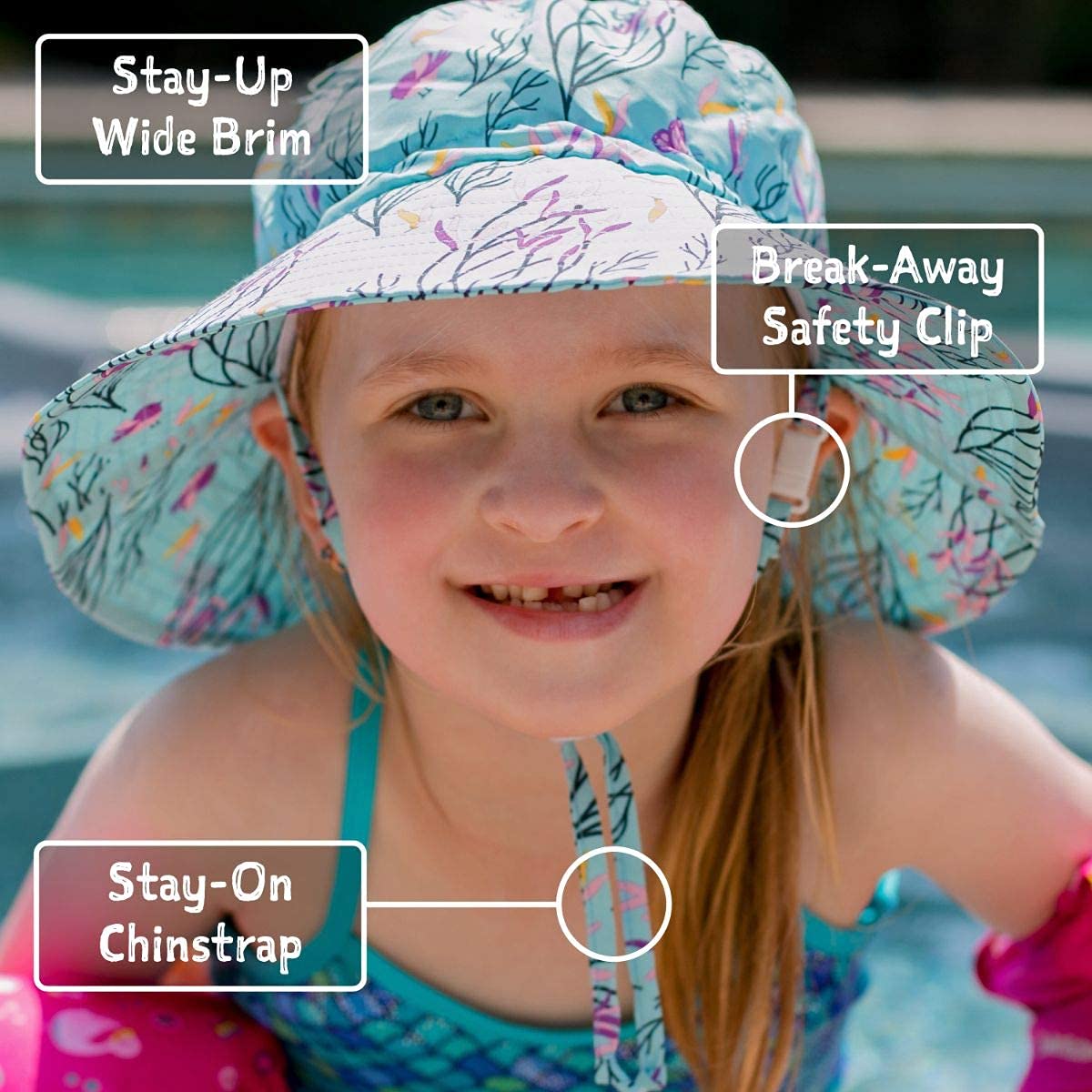 JAN & JUL Kids Sun Hat & Sunglasses Set (2-5T) - Beach & Outdoor Play