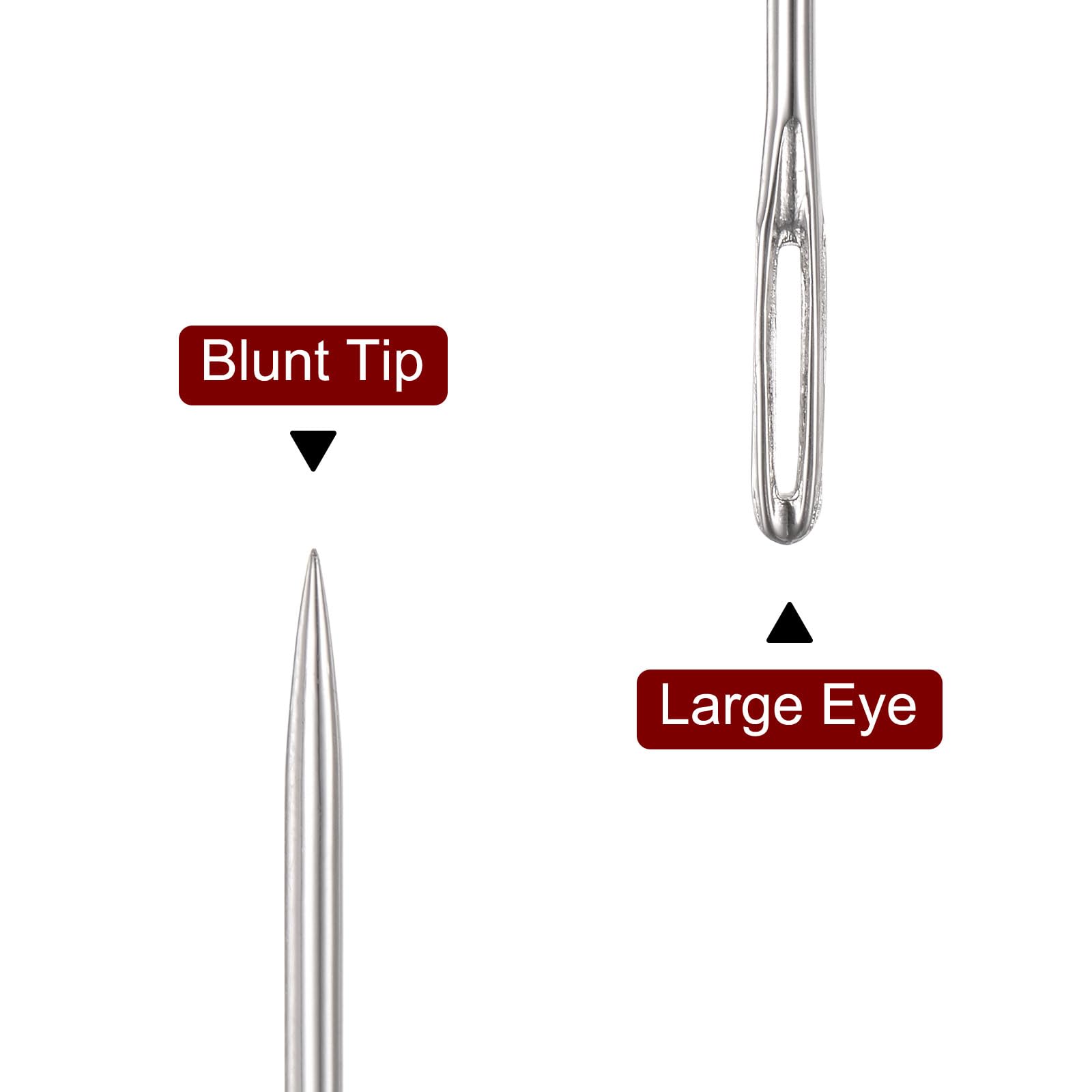 HARFINGTON 15pcs Stainless Steel Beading Needles 1.6mm Diameter 7 Inch Long Straight Sewing Needles for Embroidery, Jewelry Making, Quilting and DIY Craft Projects