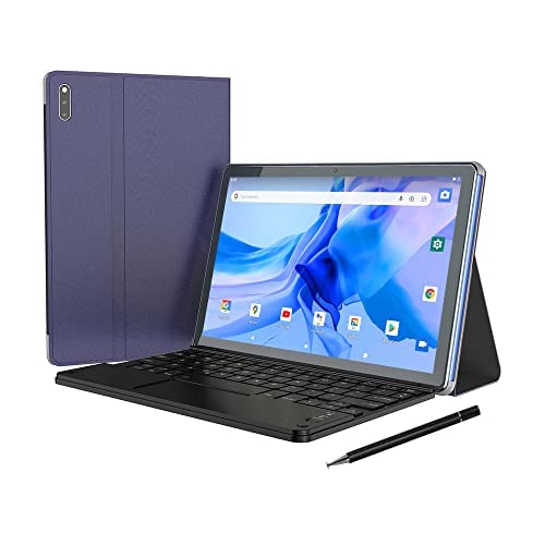 ZONMAI 10.1 Inch Android Tablet - 5G WiFi 2-in-1 Tablet with 1.6GHz Quad-Core Processor, 4GB RAM 64GB Storage, HD IPS Display (1280x800), 8MP Camera & Bluetooth Keyboard - Perfect for Work, Study & Entertainment