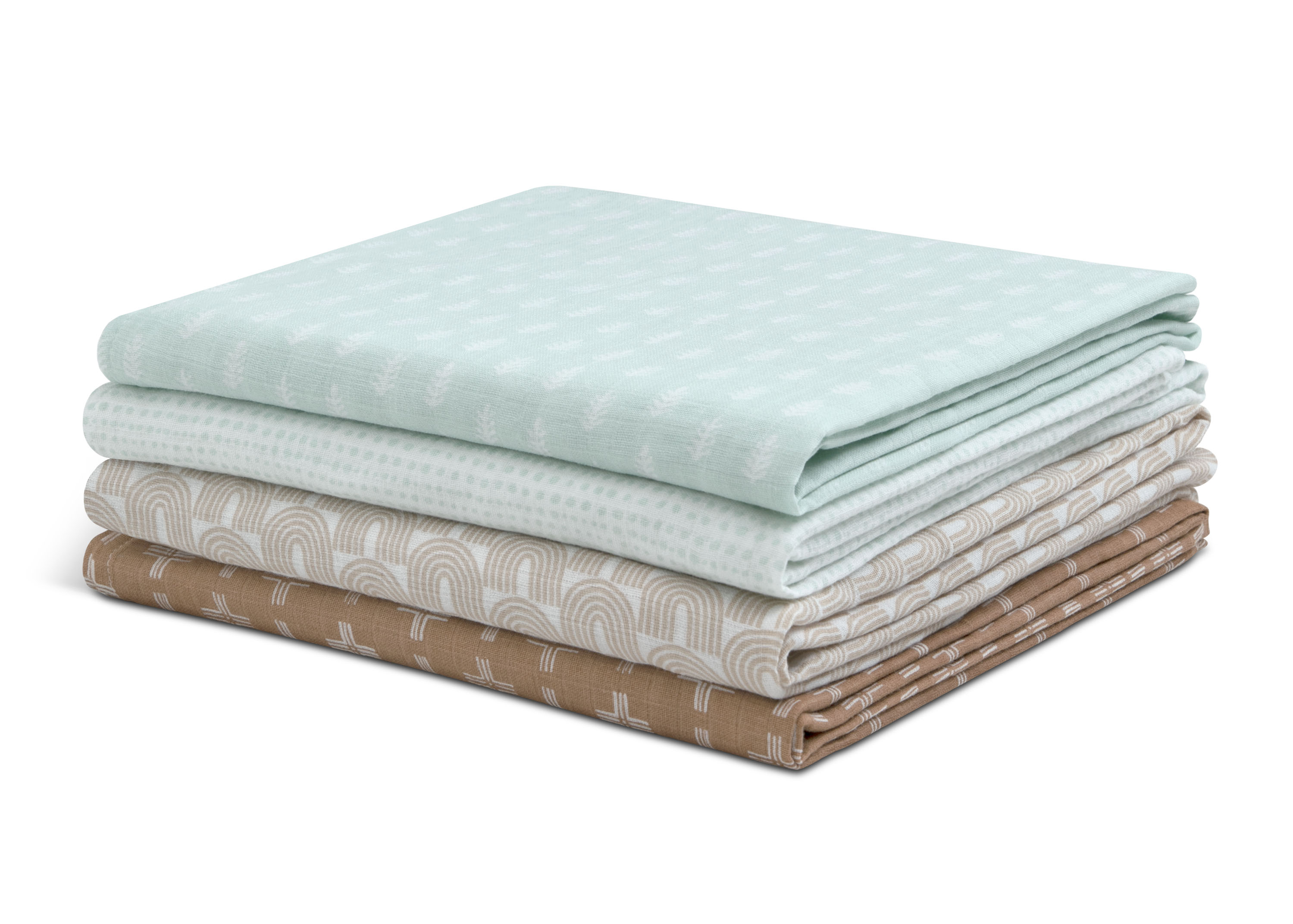100% Cotton Muslin Baby Receiving Blankets - Soft & Breathable Swaddle Blankets for Newborns (4 Pack) - Perfect for Nursery, Swaddling & On-the-Go Comfort