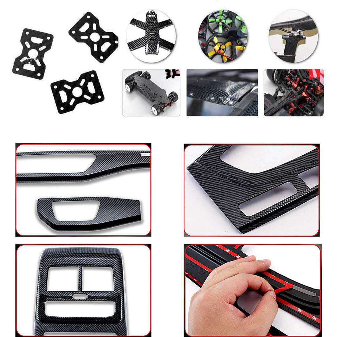 Premium 5.0mm x 600mm x 600mm 3K Twill Matte Carbon Fiber Sheet - 100% Pure Carbon Fiber for Automotive, Aerospace & DIY Projects - Lightweight & High Strength Material for Car Parts, Drone Frames & Custom Fabrications