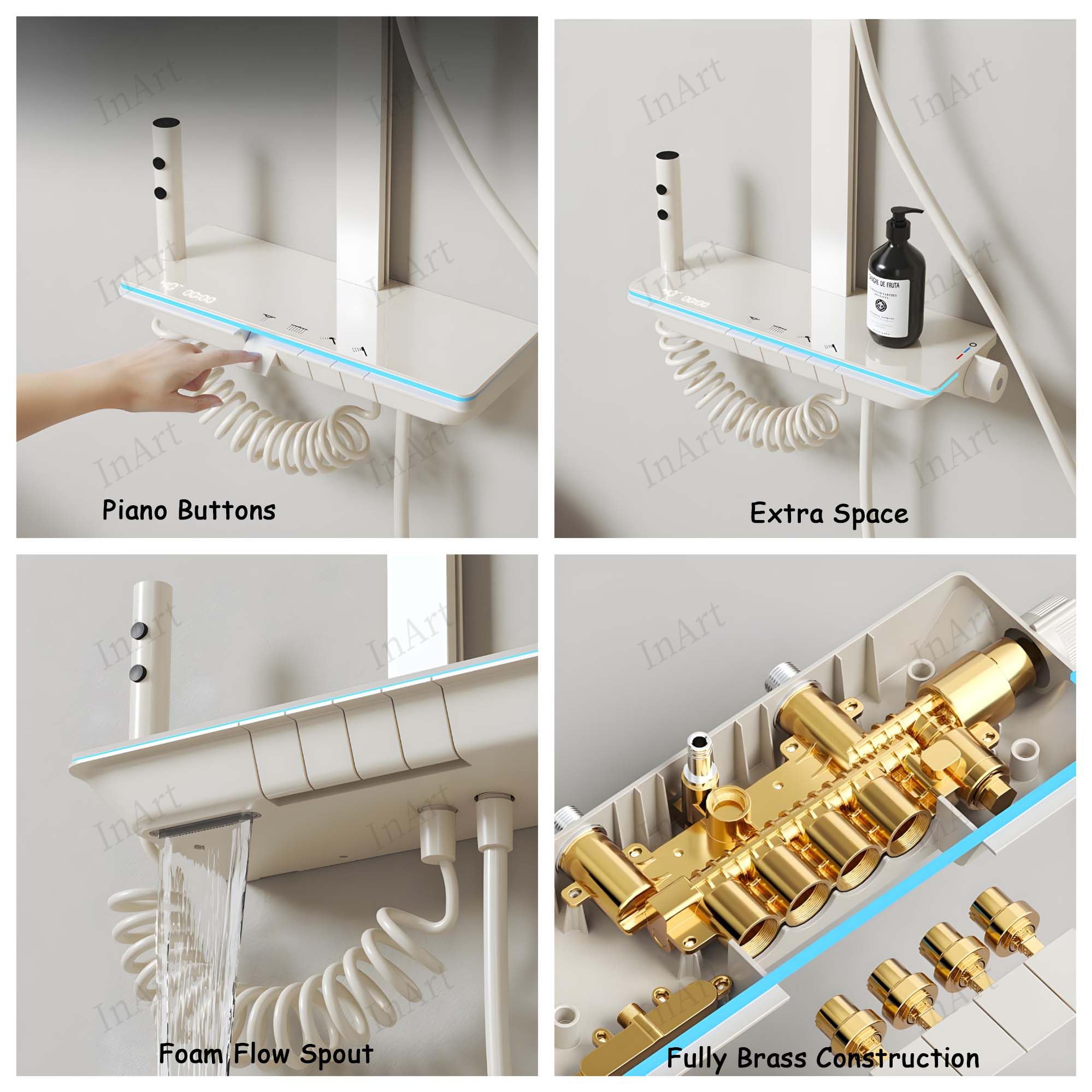 InArt Digital Thermostatic Shower System - 12