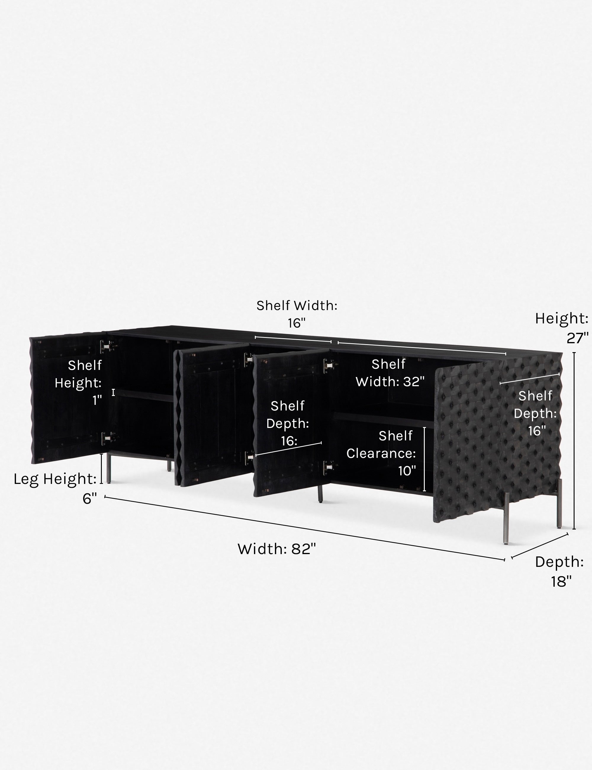 Modern Dylan Media Console - Stylish TV Stand with Storage Shelves for Living Room, Bedroom & Home Theater - Perfect for Organizing Electronics & Entertainment Systems