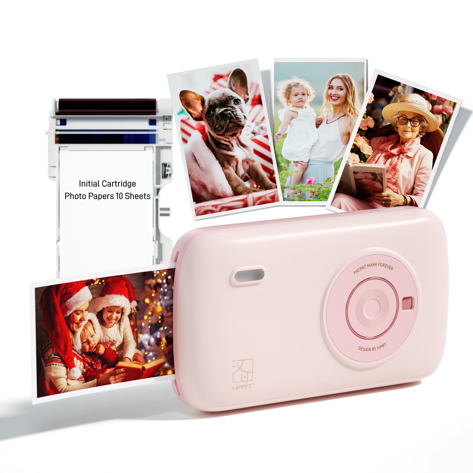 HPRT CP2100 Mini Bluetooth Photo Printer for iPhone & Smartphone - Portable Wireless Instant Picture Printer with Thermal Dye Sublimation Technology (Pink) - Print Memories Anywhere, Perfect for Travel, Parties & DIY Scrapbooking