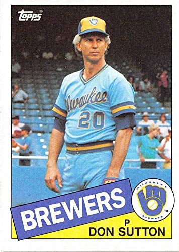 1985 Topps #729 Don Sutton Milwaukee Brewers Baseball Card - Hall of Fame Pitcher Collectible for Sports Memorabilia Fans | Perfect for Display, Trading, and Investment