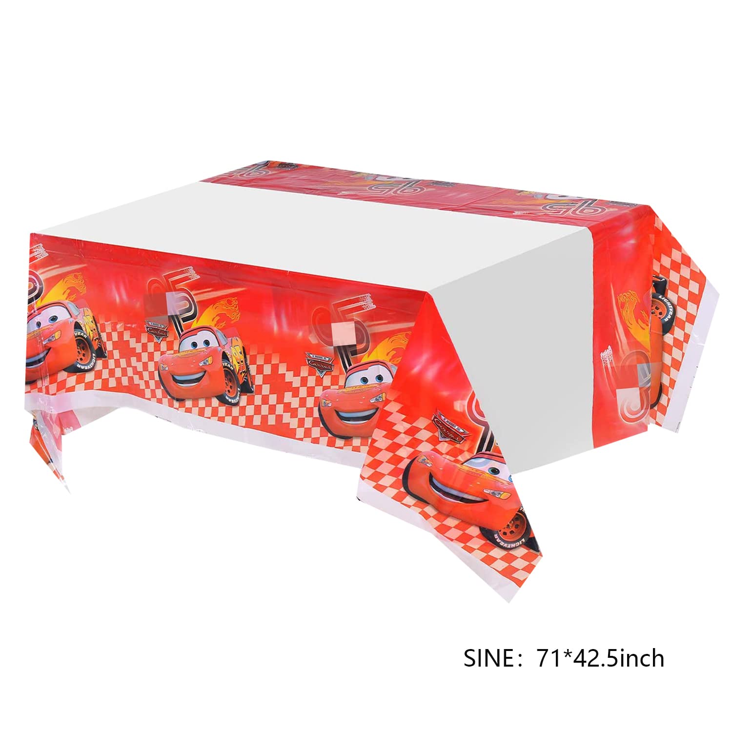 2 Pack Cars Themed Birthday Party Decorations - Disposable Plastic Tablecloths for Kids | Cars Party Supplies, Table Covers for Birthday, Baby Shower & Family Gatherings