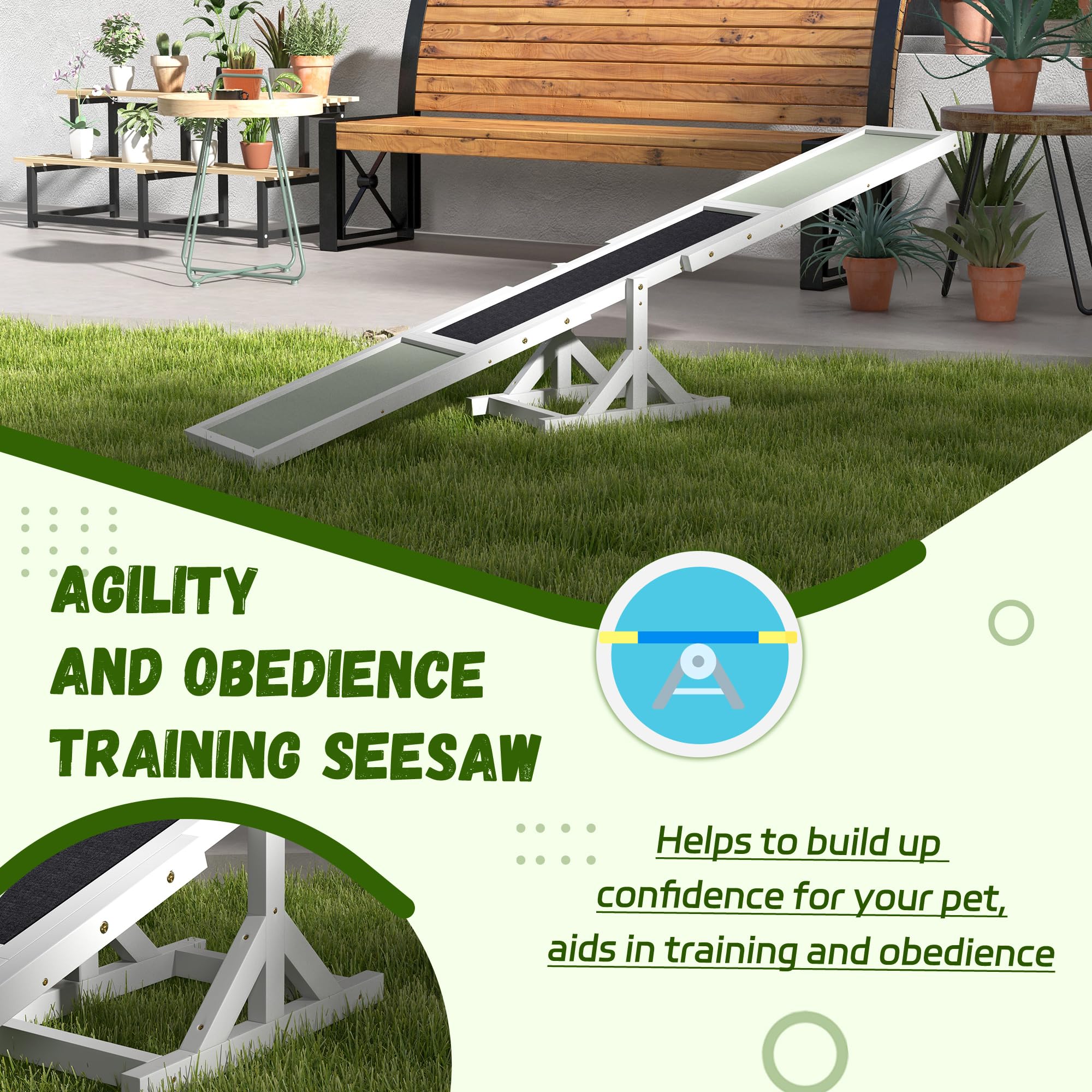 Durable Wooden Dog Seesaw for Training & Exercise - 71