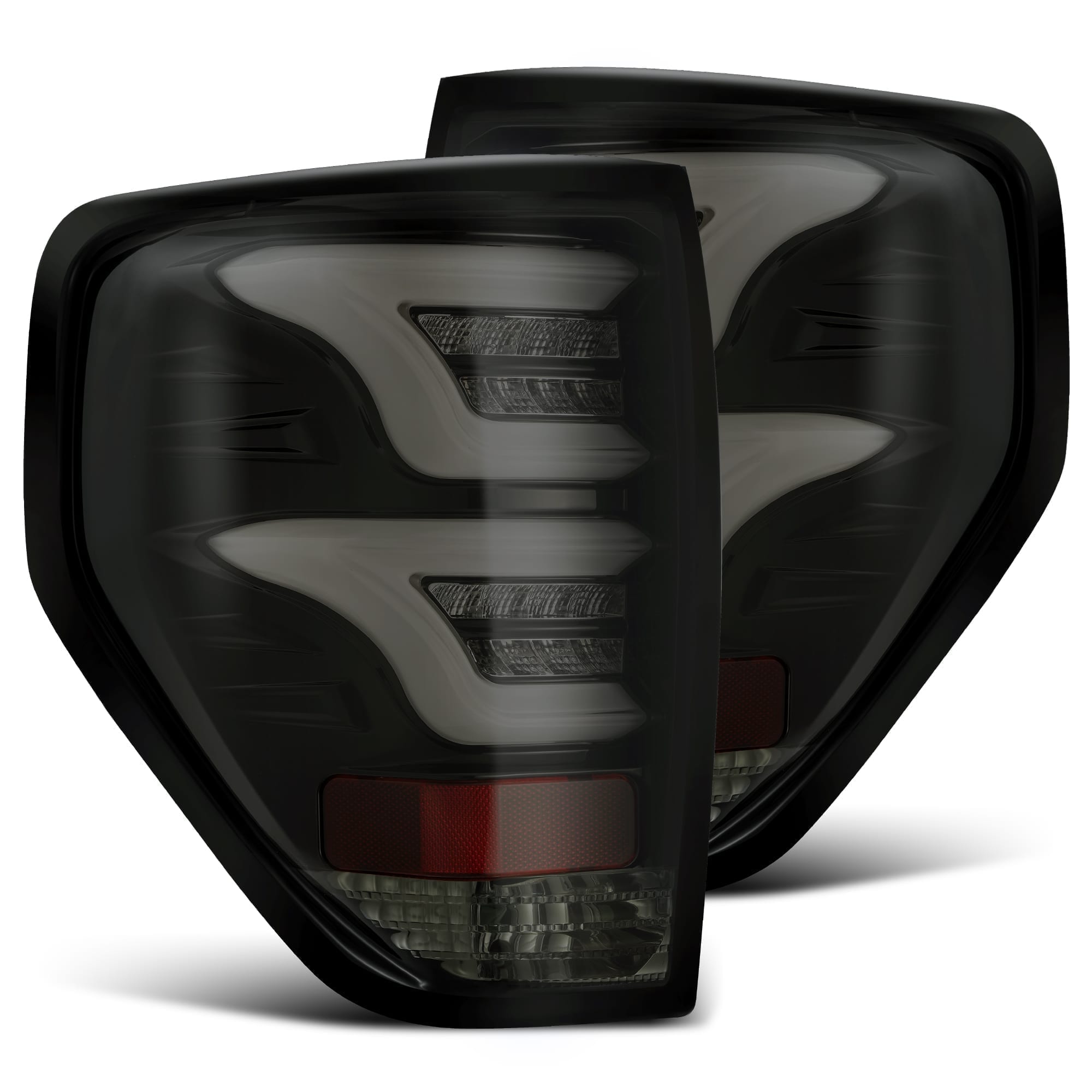 2009-2014 Ford F150 PRO Series LED Tail Lights - Jet Black Alpha Rex 650010 - Upgrade Your Truck for Night Driving & Enhanced Safety