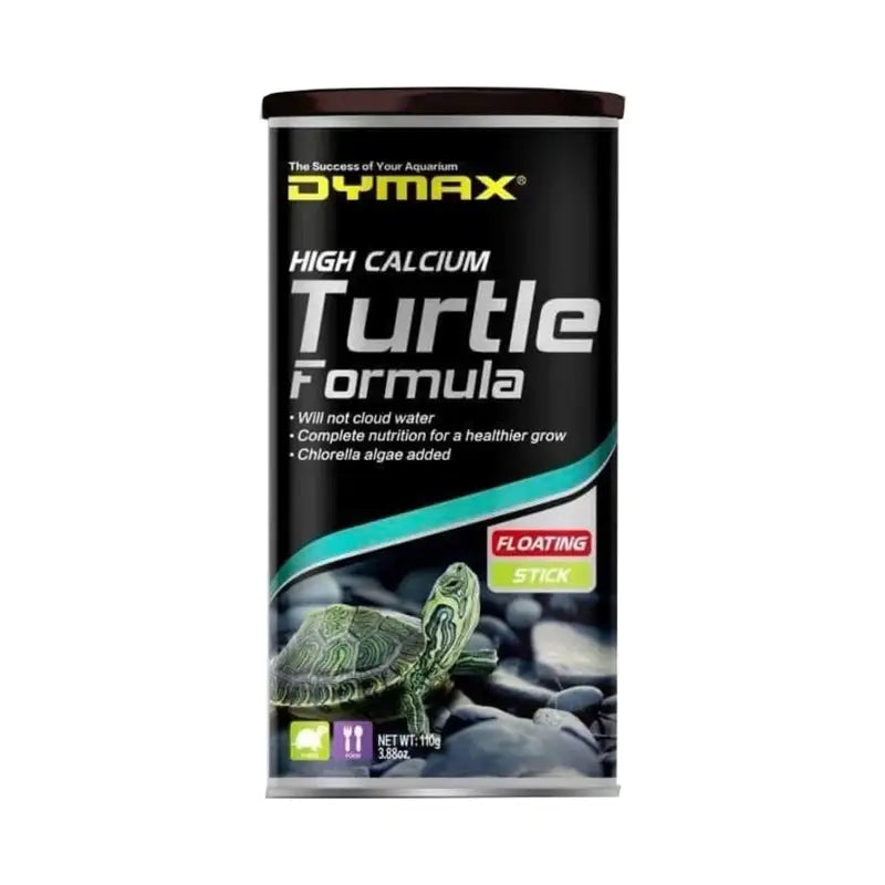 Dymax High Calcium Turtle Food - Floating Pellets for Aquatic Turtles - Rich in Calcium for Shell Health - Ideal for Red-Eared Sliders & Water Turtles - Perfect for Daily Feeding in Aquariums & Outdoor Ponds