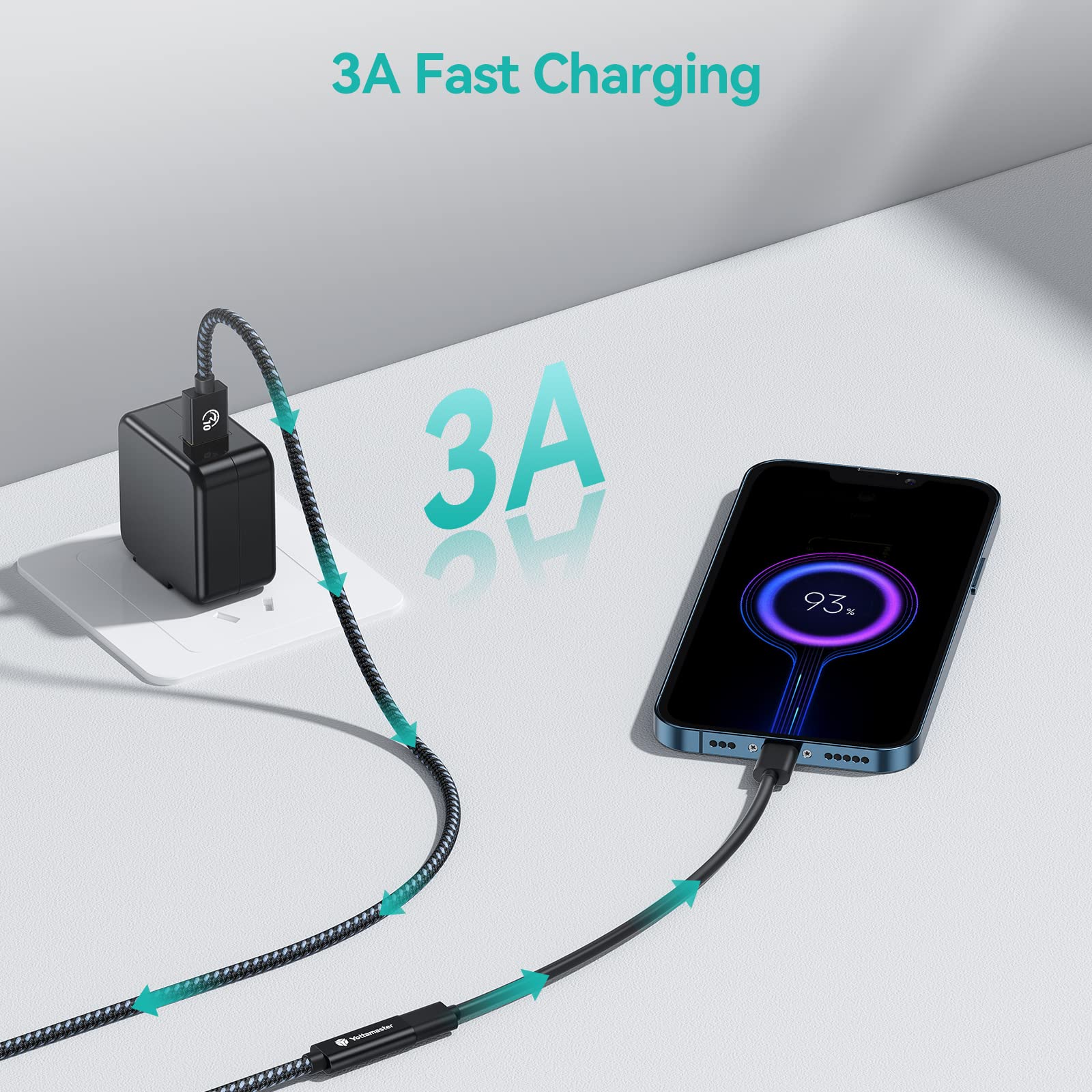 Yottamaster USB 3.1 Gen 2 A to USB C Adapter Cable - 10Gbps High-Speed Data Transfer, USB A Male to Type C Female Converter with Durable Cotton Braided Design (0.3m/1ft) - Perfect for MacBook, Smartphones, Tablets & External Storage Devices