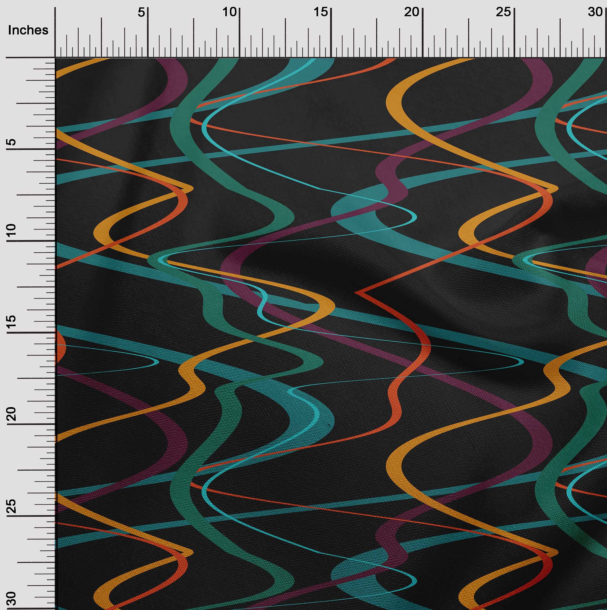 Premium 100% Cotton Cambric Black Geometric Print Fabric by The Yard - 42 Inch Wide for Dresses, Skirts & DIY Fashion Projects